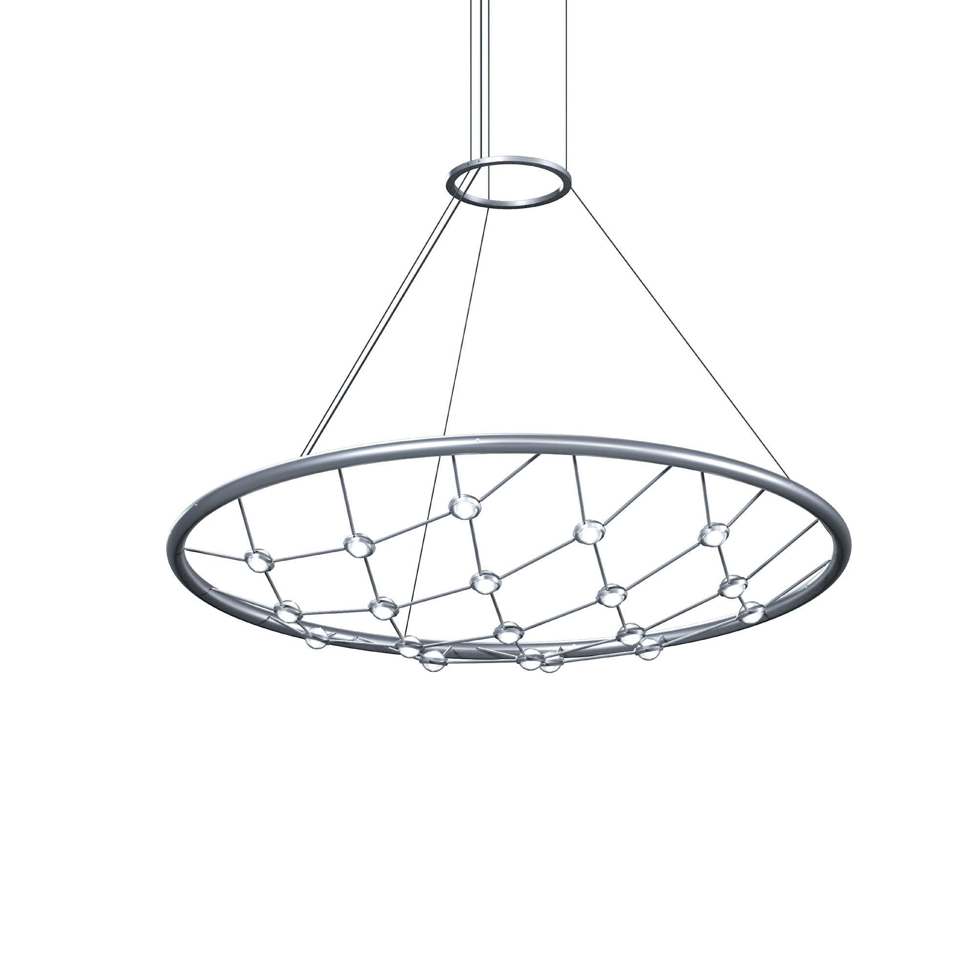 Photos - Chandelier / Lamp Constellation Sonneman 1897.C  Galaxy Matrix 38" Wide LED Suspension Multi Light Pendant Bright Satin Aluminum Indoor Lightin 