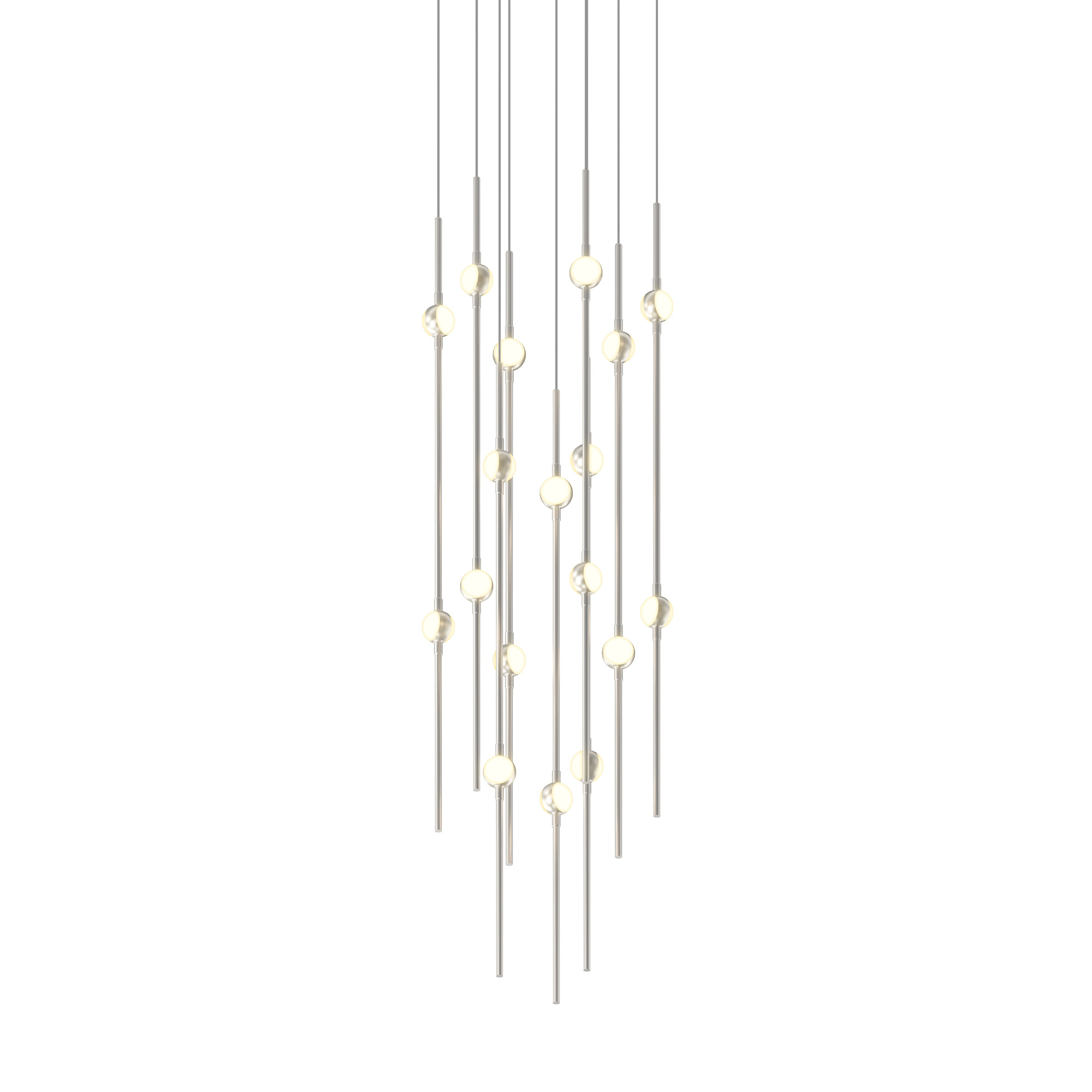 Photos - Chandelier / Lamp Constellation Sonneman .W-27  12" Wide LED Multi Light Pendant with White Optical Acrylic Shades and 120" Cable - 2700K S  2012