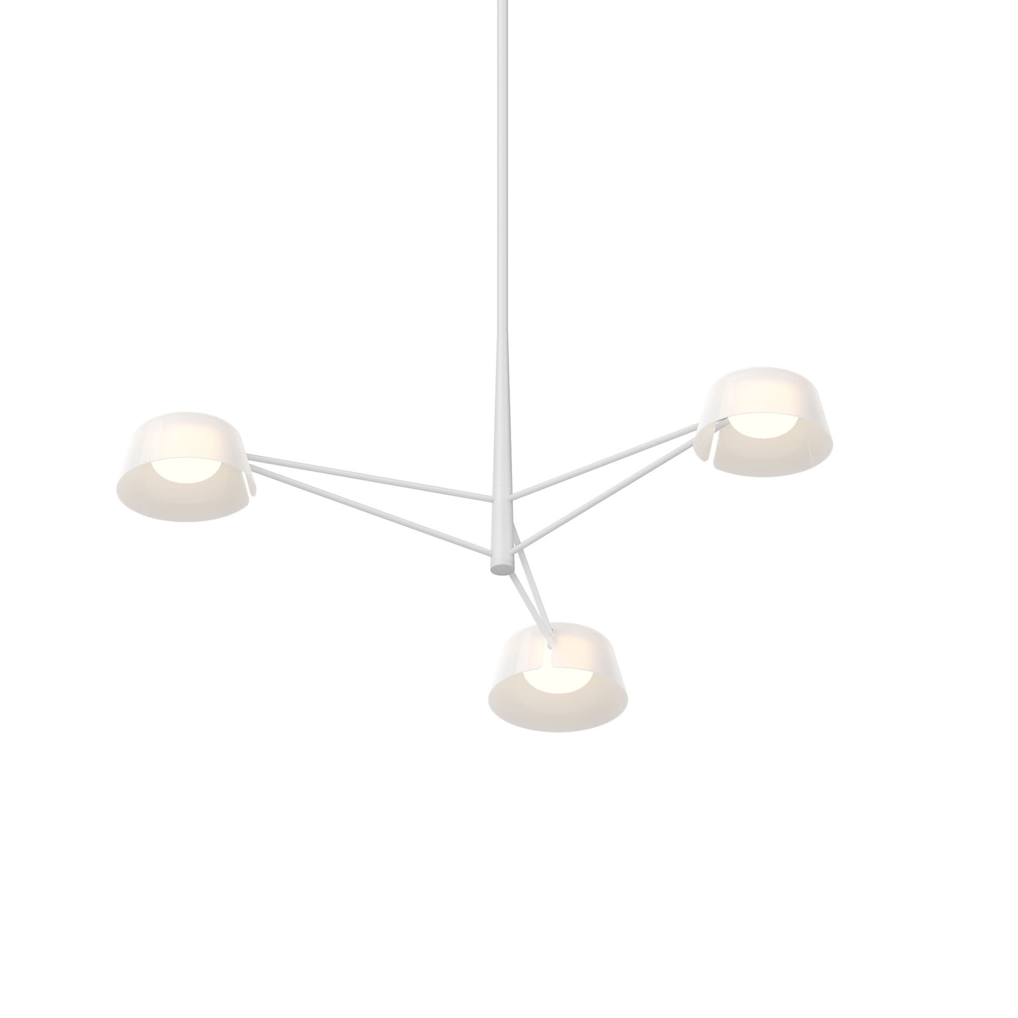 Photos - Chandelier / Lamp Sonneman 2033.17 Ray 36" Wide LED Round Chandelier Warm Gray / Opal White Indoor Lighting Chandeliers 2033.17W