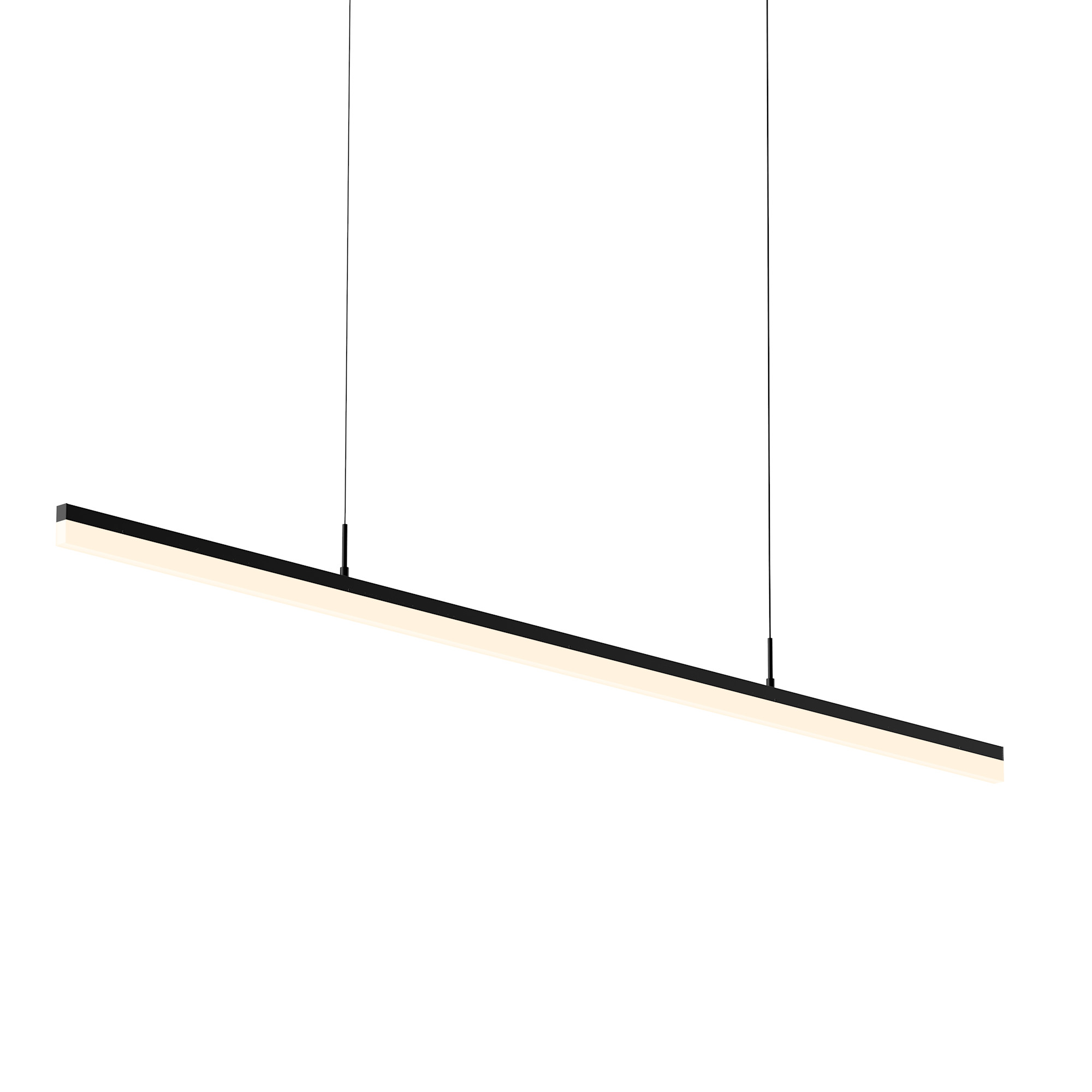 Photos - Chandelier / Lamp Wide Sonneman 2348 Stiletto 60"  Linear LED Chandelier Satin Black Indoor Lighting Chandeliers 2348.25 