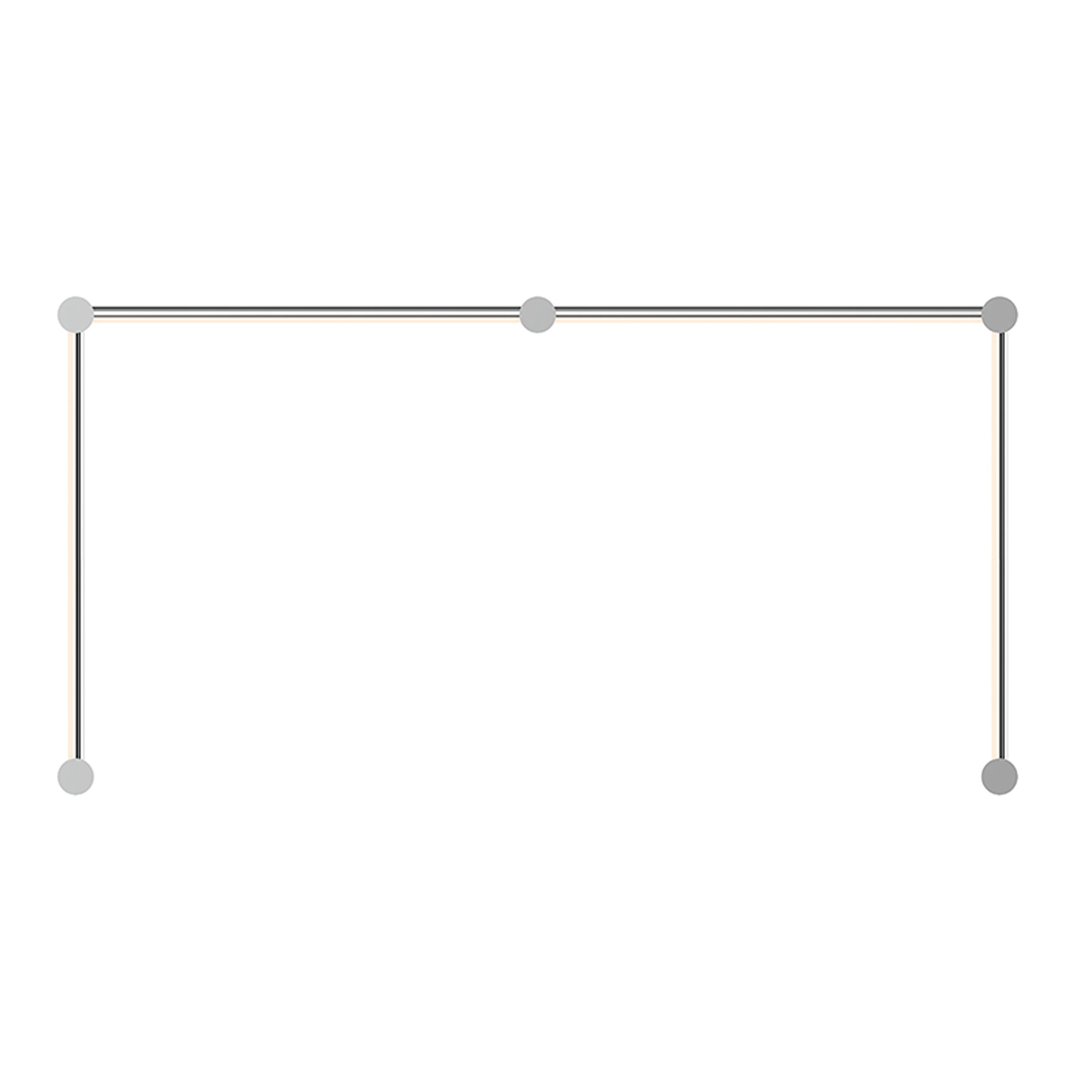 Photos - Chandelier / Lamp Sonneman 23QN222R120PHA Purolinear 360 24" Double N LED Wall Bar Satin Chrome Indoor Lighting Wall Sconces 23QSCN222R120PHA