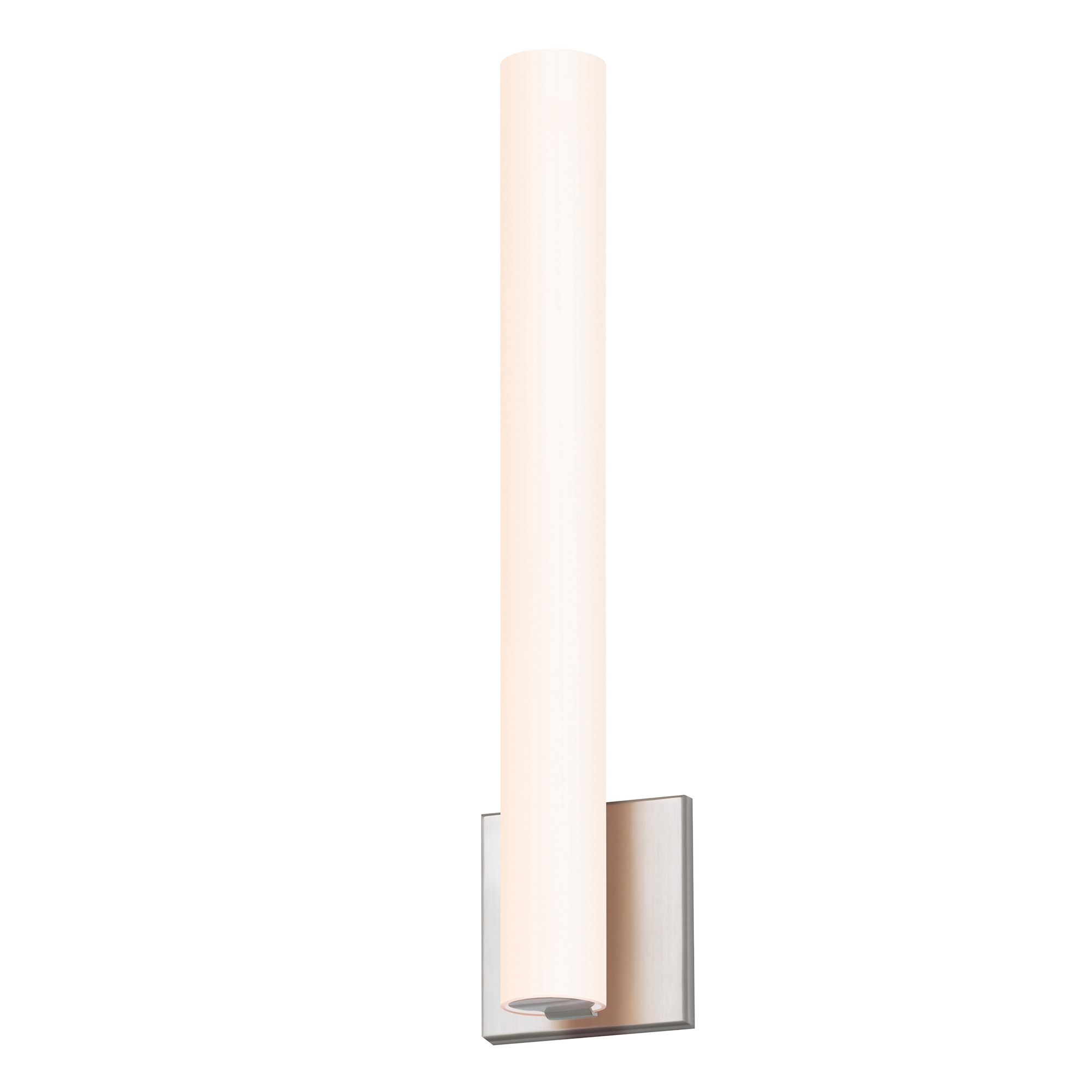 Sonneman Satin Nickel Bathroom Sconce Sonneman 2442-FT Tubo Slim 18" LED Bath Sconce with Flat Trim... Model 2442.13-FT (Indoor Lighting)