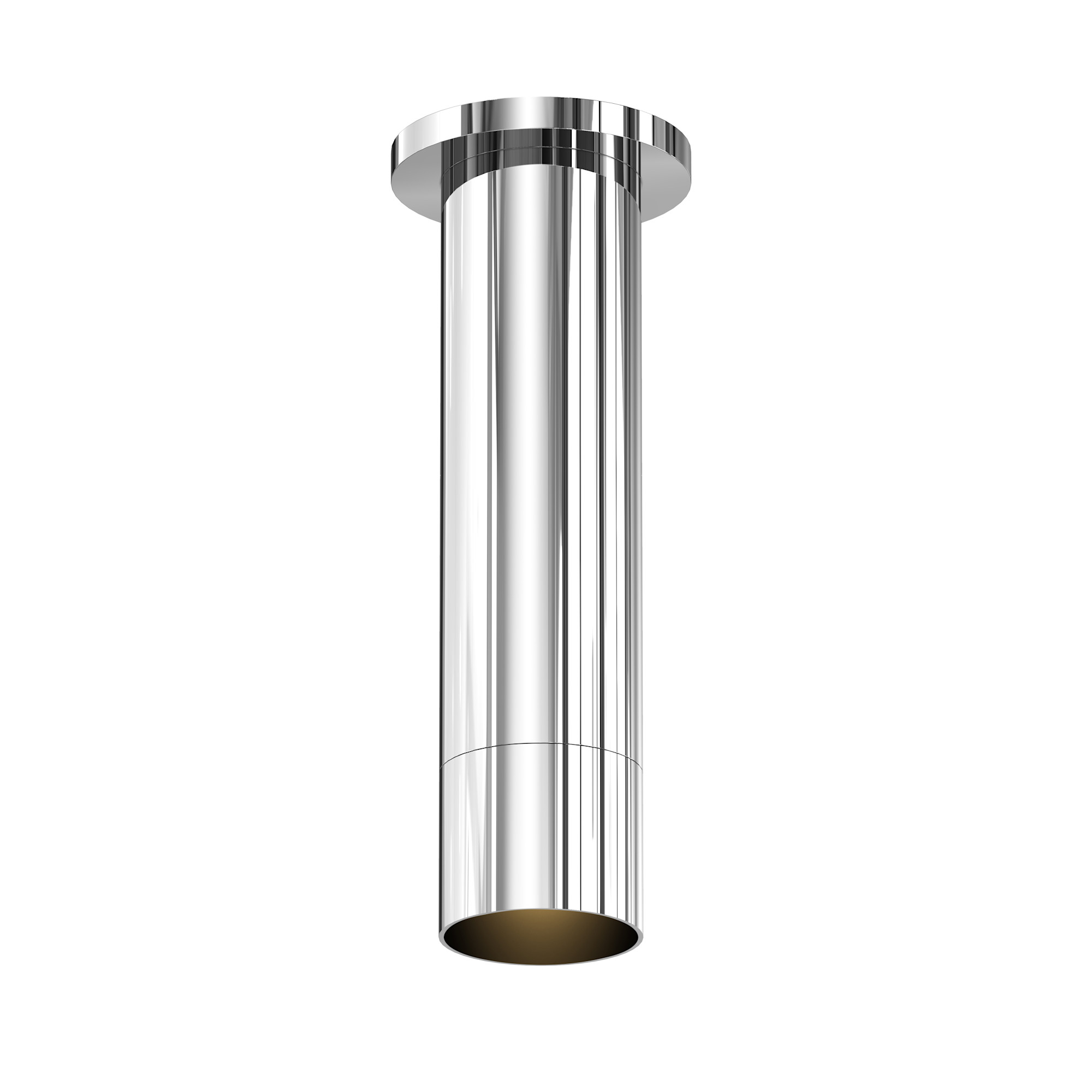 Photos - Chandelier / Lamp Sonneman 3063.01-25 ALC Single Light 12" Tall Integrated LED Flush Mount Ceiling Fixture Polished Chrome / Snoot Trim Indoor