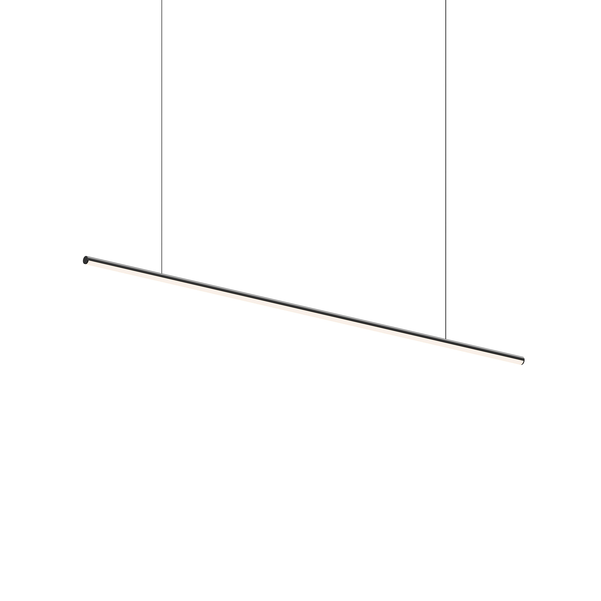 Photos - Chandelier / Lamp Fino Sonneman 3777-35  58" Wide LED Suspension Linear Pendant Satin Black Indoor Lighting Pendants 3777.25-35 