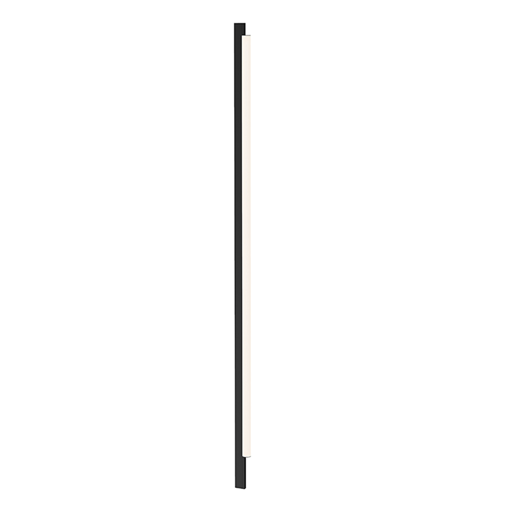 Photos - Chandelier / Lamp Sonneman 3822 Keel 82" Tall LED Wall Sconce Satin Black Indoor Lighting Wall Sconces 3822.25