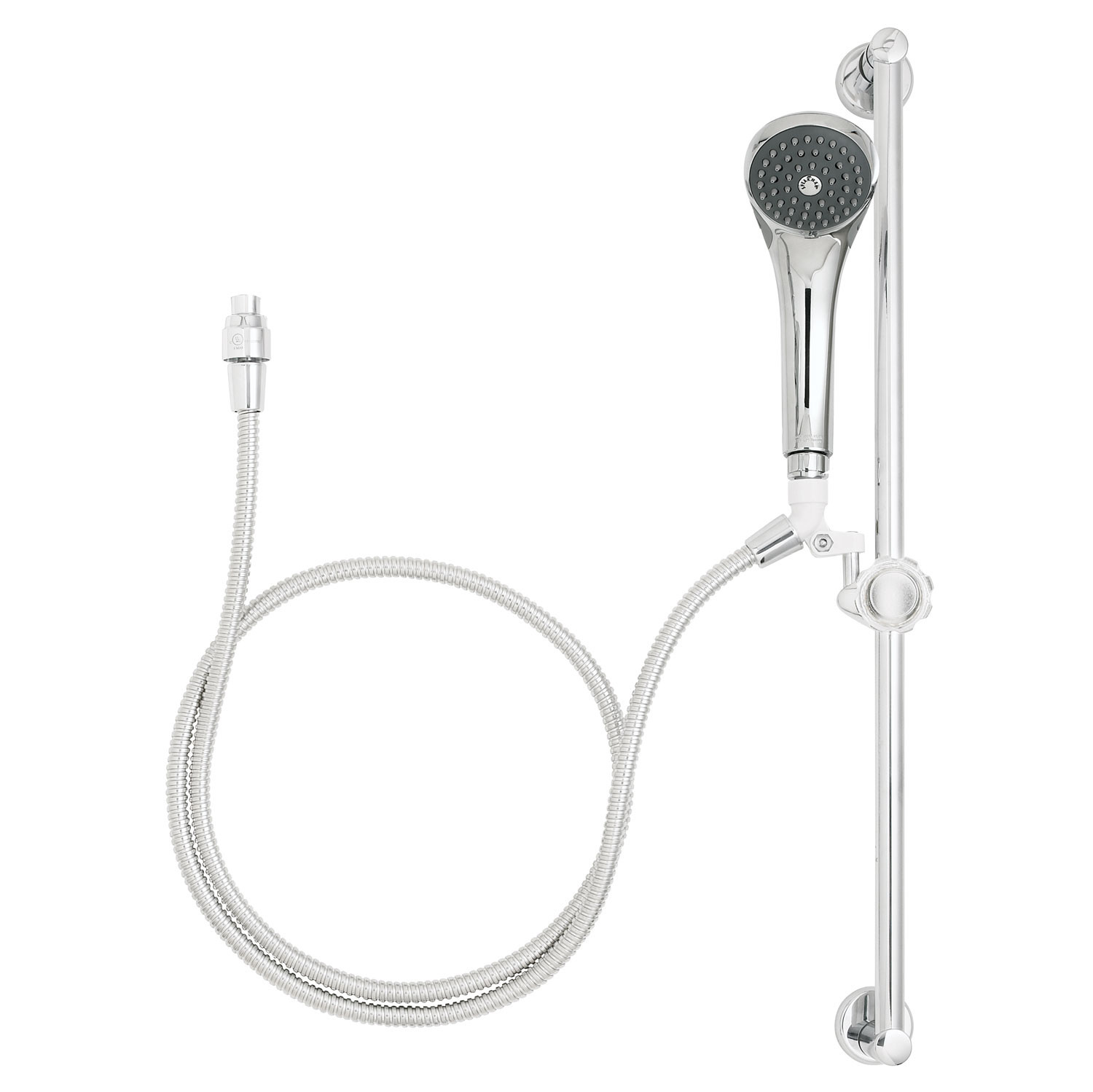 Speakman VS-2054 2.5 GPM Personal Hand Shower with Hose Vacuum Breaker Slide Bar and Swivel Connector White / Chrome Showers Shower Heads
