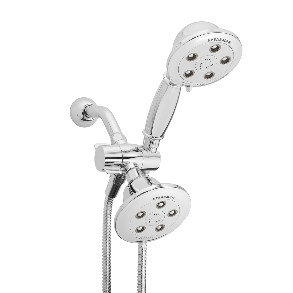 Speakman VS-233011 Chelsea 2.5 GPM Combination Multi Function Shower Head and Hand Shower with Adjustable Bracket Polished Chrome Showers Shower Heads