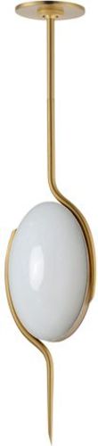 Studio M SM24871 Locket 27" Tall LED Pendant with Marble Glass Shade Natural Aged Brass / Marble Indoor Lighting Pendants
