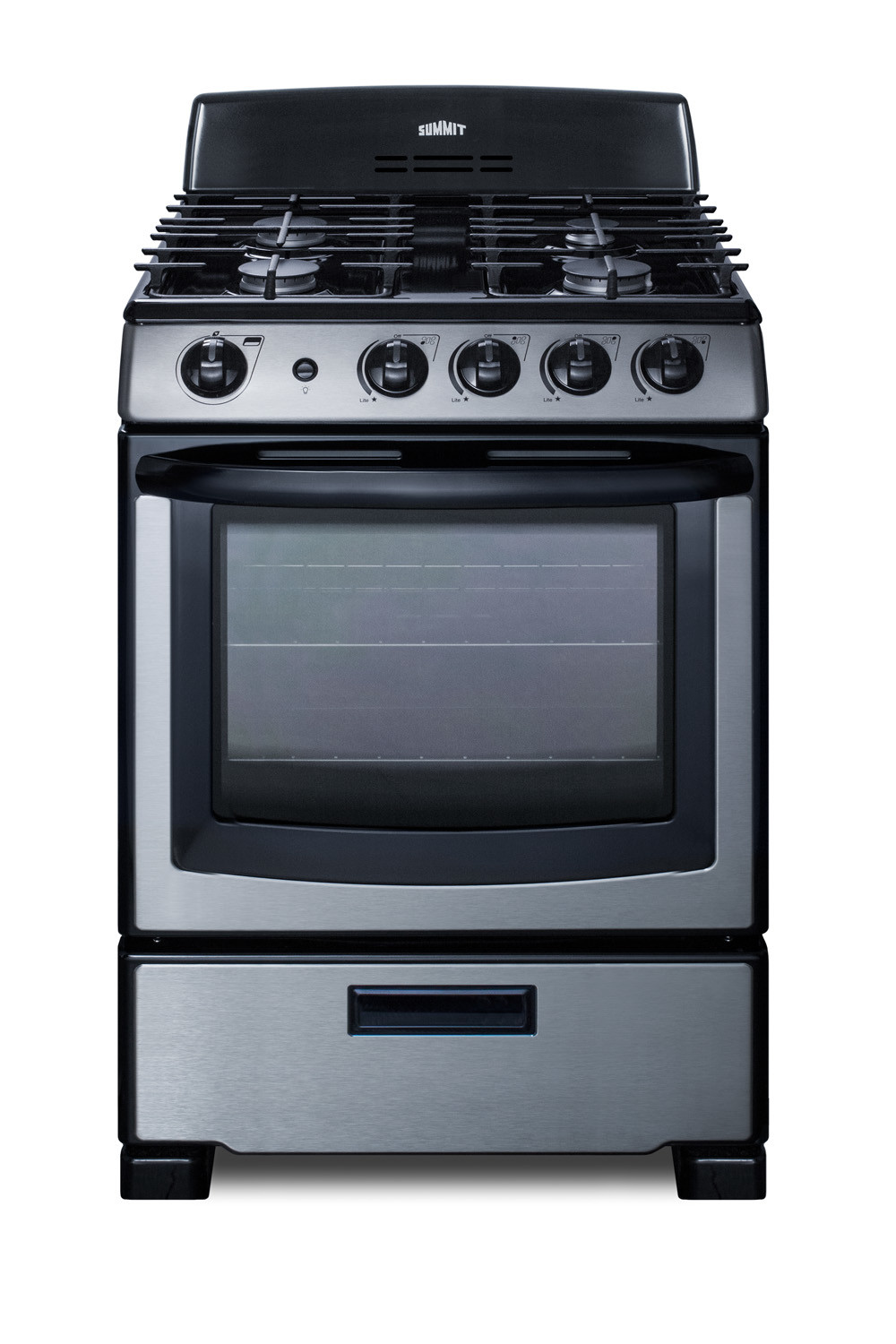 Photos - Cooker Summit PRO247 24 Inch Wide 2.9 Cu. Ft. Free Standing Gas Range Stainless Steel Cooking Appliances Ranges Gas Ranges PRO247SS