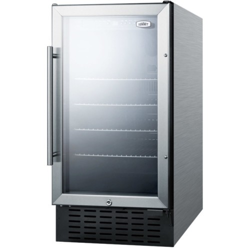 Photos - Fridge Summit SCR1841BCSSADA 18 Inch Wide 2.7 Cu. Ft. Built-In or Free Standing ADA Approved Wine and Beverage Cooler with Safety L 