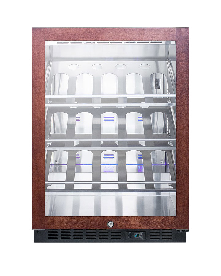 Photos - Other Large Appliances Summit SCR610BLCHPNR 24 Inch Wide Bottle Capacity Panel Ready Built-In Wine Cooler with Champagne Shelves Panel Ready Bevera 