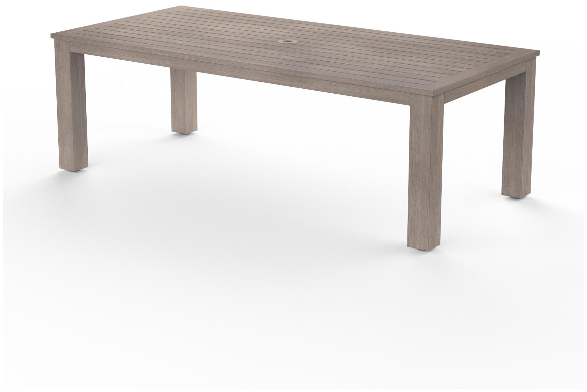Photos - Garden Furniture West Sunset  SW3501-T90-120 Laguna 42" Wide Aluminum Outdoor Dining Table with Leaf Extension Driftwood Outdoor Furniture Tab 