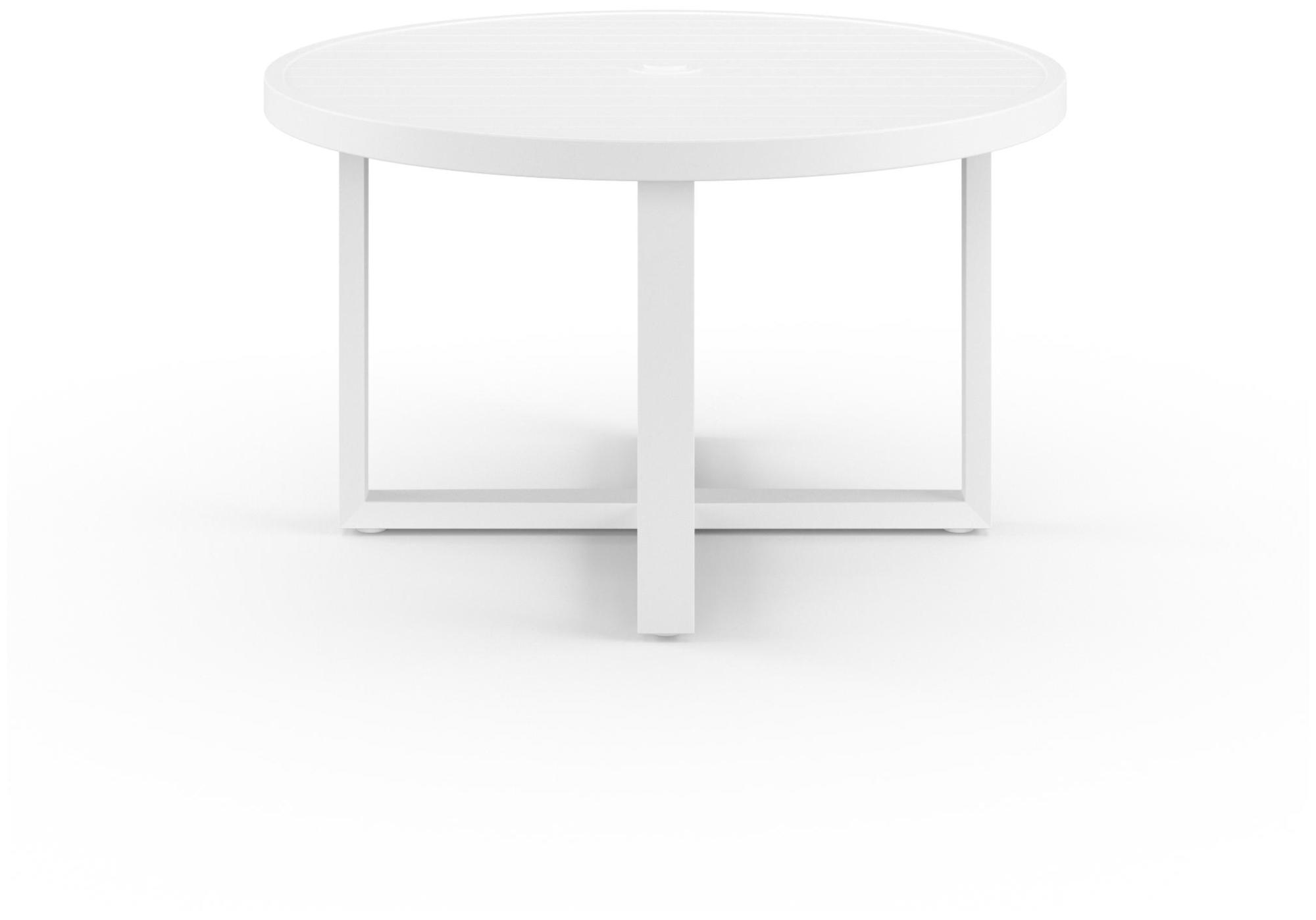 Photos - Garden Furniture West Sunset  SW4801-RDT50 Newport 50" Diameter Aluminum Outdoor Dining Table Frost Outdoor Furniture Tables Dining 
