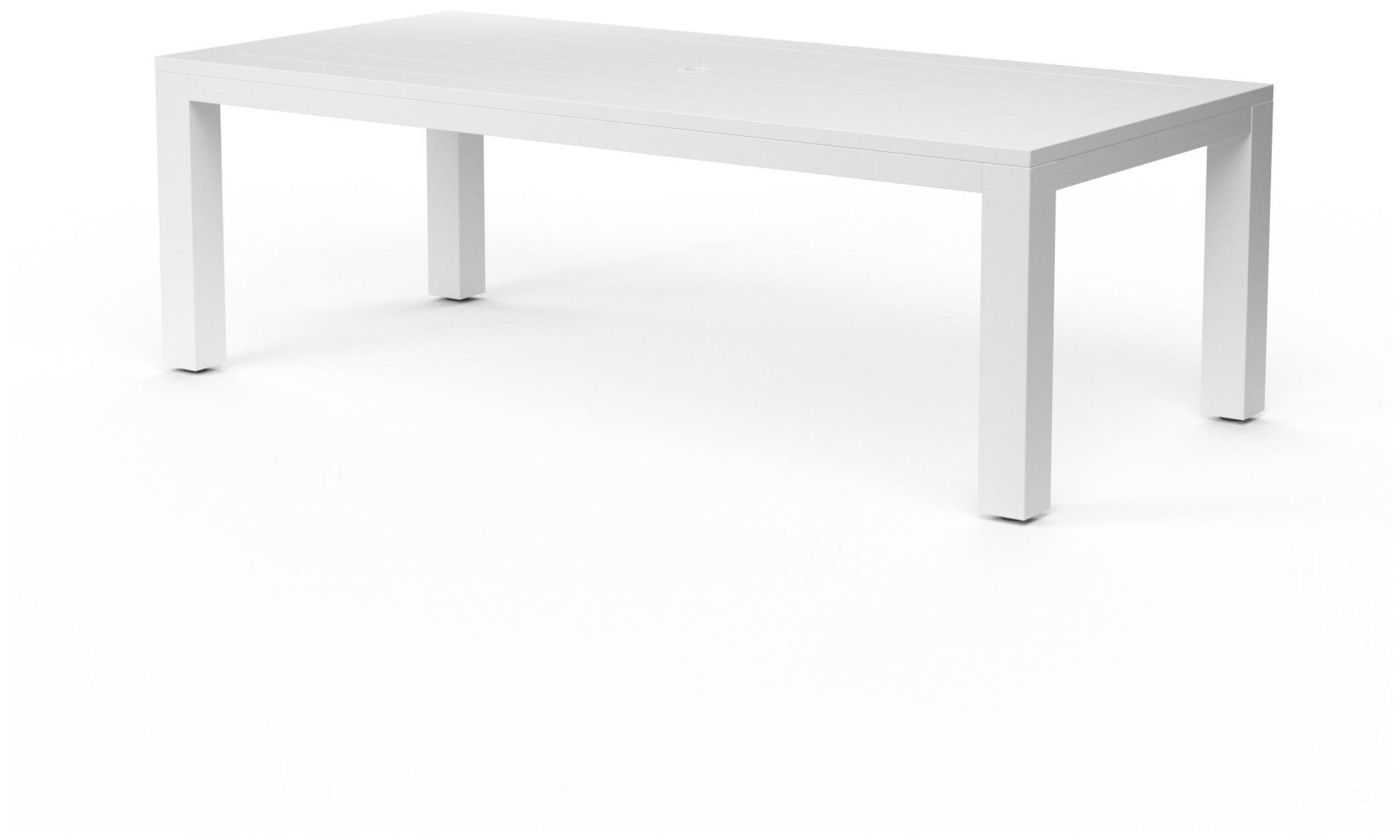 Photos - Garden Furniture West Sunset  SW4801-T90 Newport 90" Wide Aluminum Outdoor Dining Table Frost Outdoor Furniture Tables Dining 
