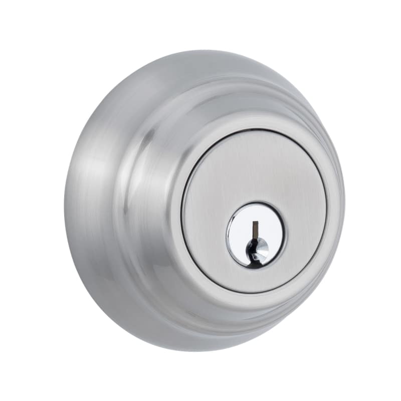 Photos - Door Lock SOLID Sure-Loc DB201-EG  Brass Single Cylinder Keyed Entry Deadbolt Satin Nickel Door Hardware Deadbolts Keyed Entry Deadbolt 