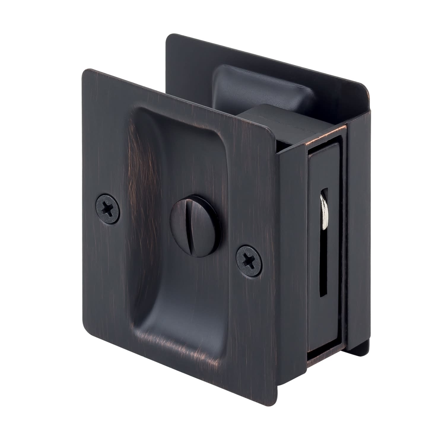Photos - Door Lock Vintage Sure-Loc DP712 Square Privacy Single Pocket Door Pull  Bronze Sliding Door Hardware Pocket Door Hardware Locks Privac 