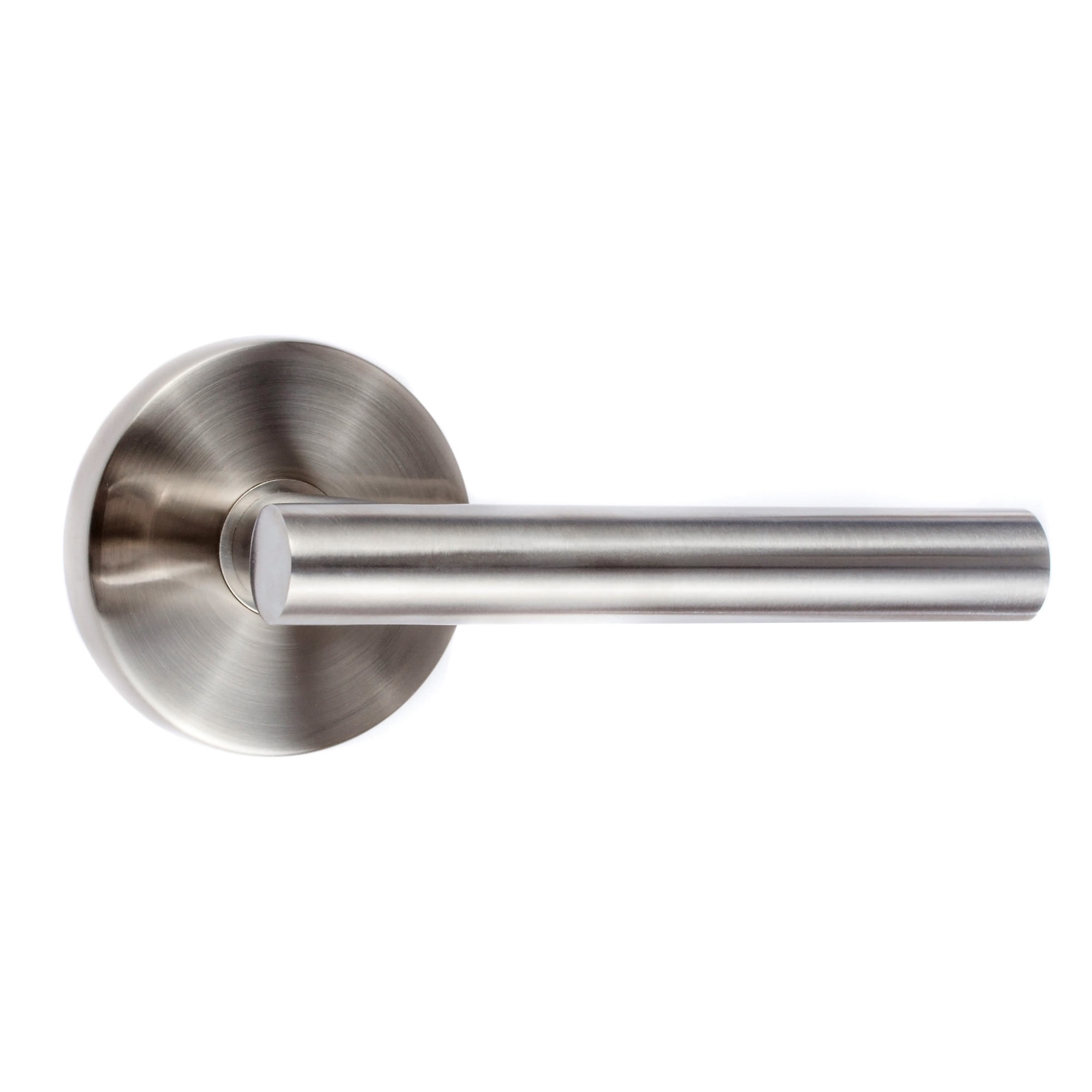 Photos - Door Handle Round Sure-Loc JU101 Juneau Passage Door Lever Set with  Rose from the Juniper Collection Satin Stainless Door Hardware Door 