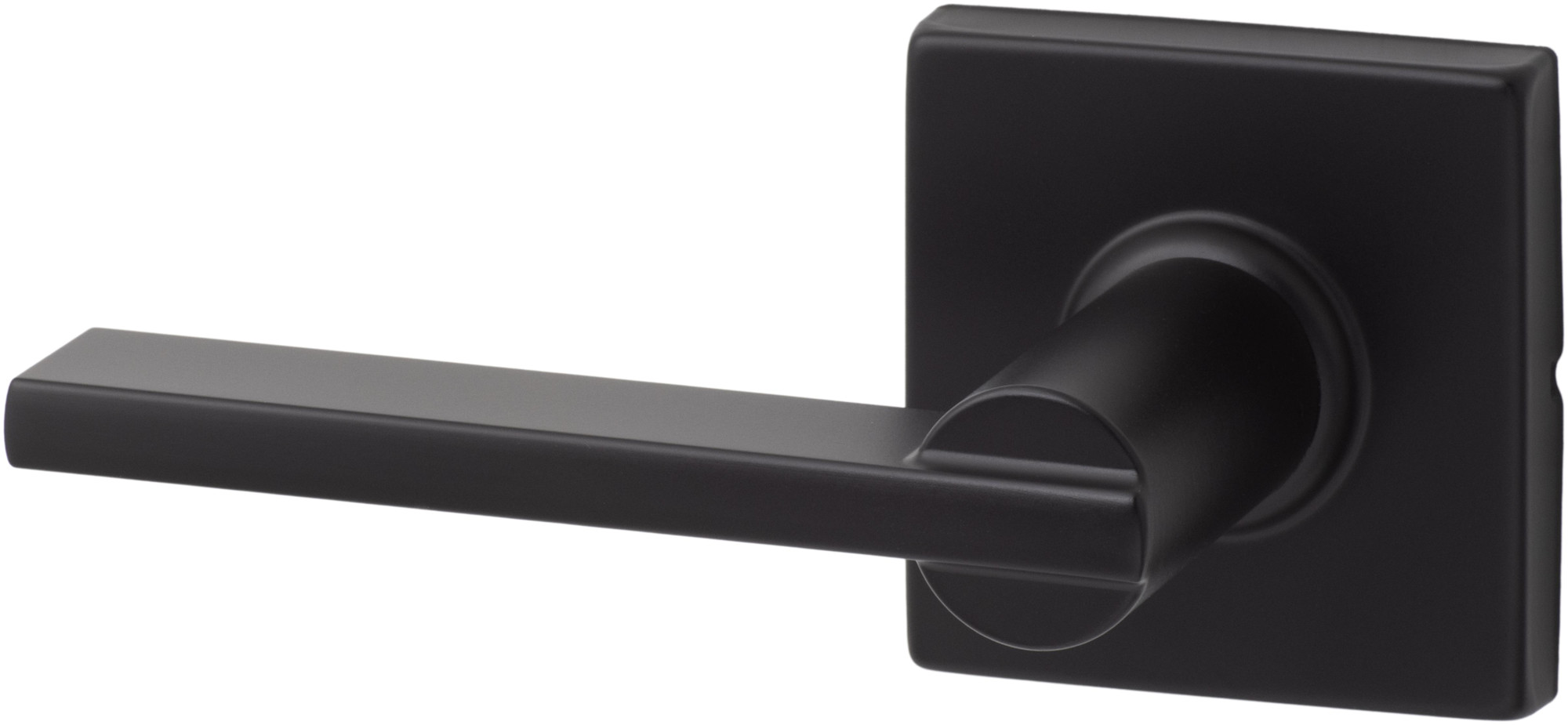 Photos - Door Handle Sure-Loc MS101-SQ Mesa Passage Door Lever Set with Square Rose Flat Black Door Hardware Door Levers Passage Door Levers MS10