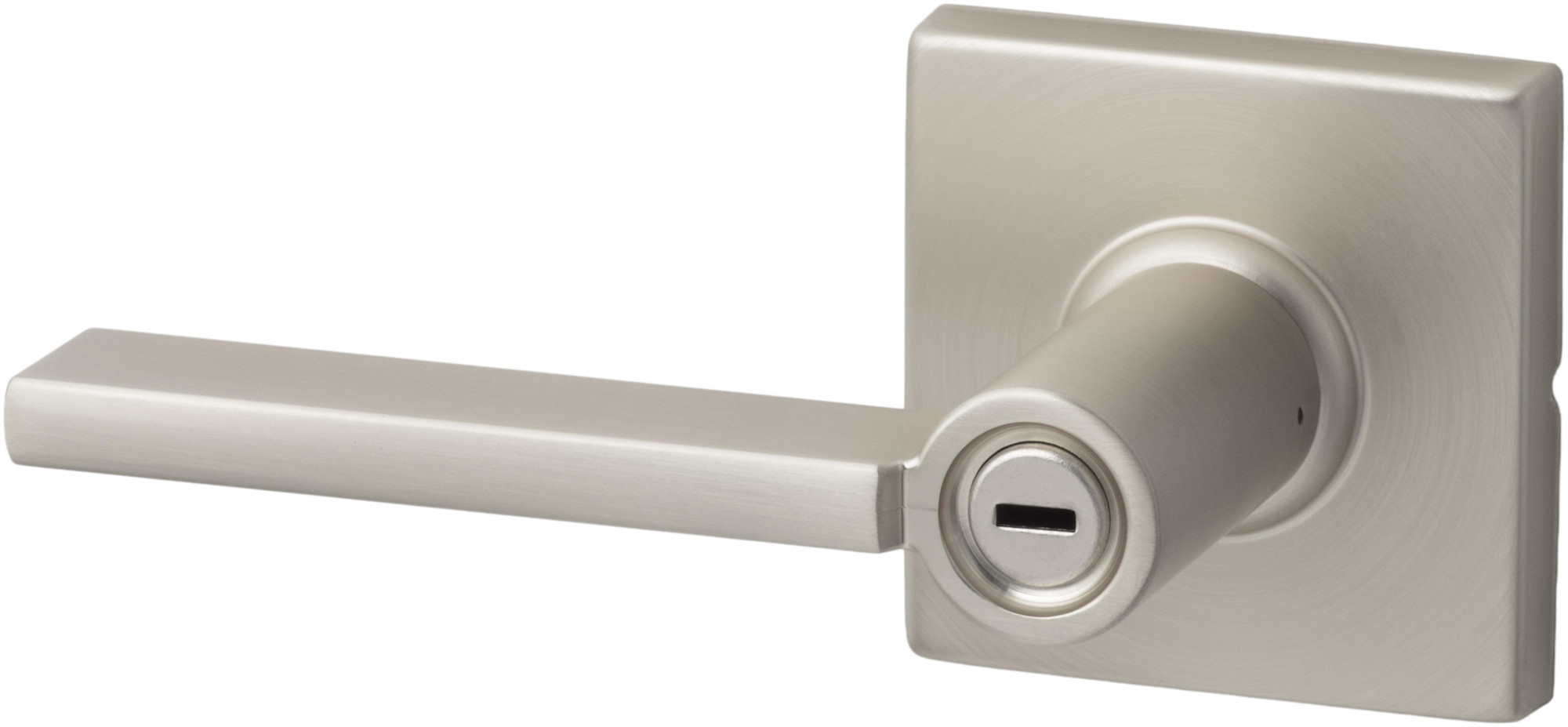 Photos - Door Handle Mesa Boogie Sure-Loc MS102-SQ Mesa Privacy Door Lever Set with Round Rose Satin Nickel Door Hardware Door Levers Privacy Door Levers MS1 