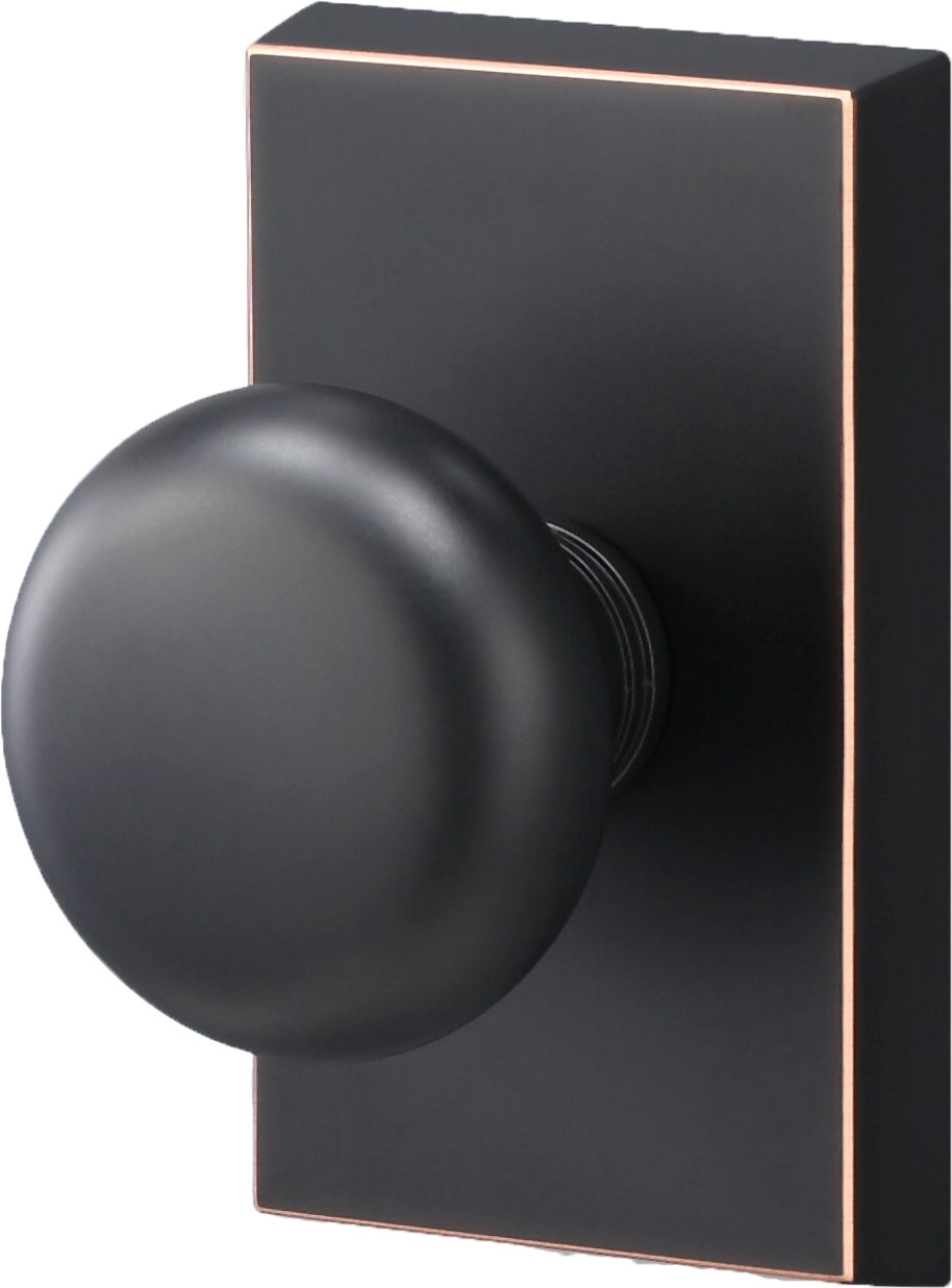 Photos - Door Handle Sure-Loc OK100 Oakley Non-Turning One-Sided Dummy Door Knob with Rectangle Rose Vintage Bronze Door Hardware Door Knobs Dumm