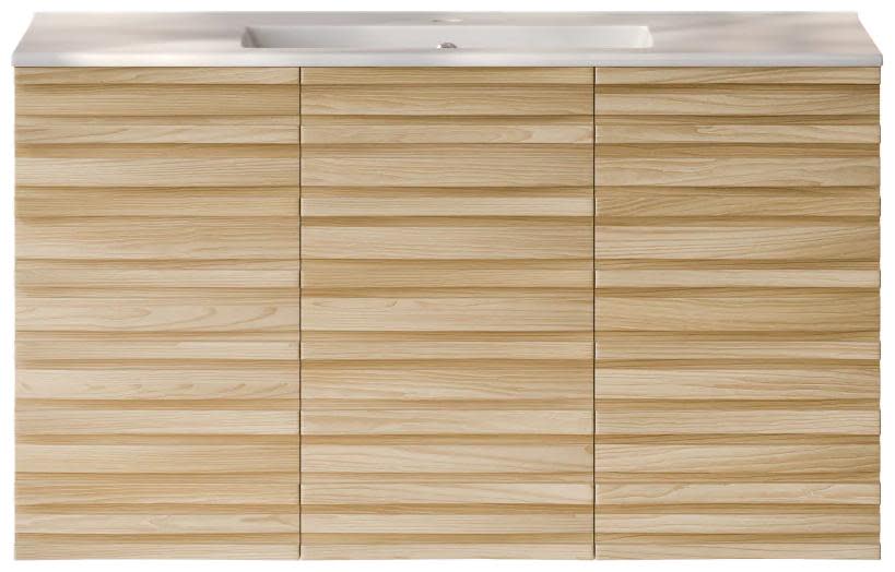 Photos - Washbasin cabinet Swiss Madison SM-BV8602 Cascade 36" Wall Mounted Single Basin Vanity Set with Cabinet and Ceramic Vanity Top Natural Oak / G 
