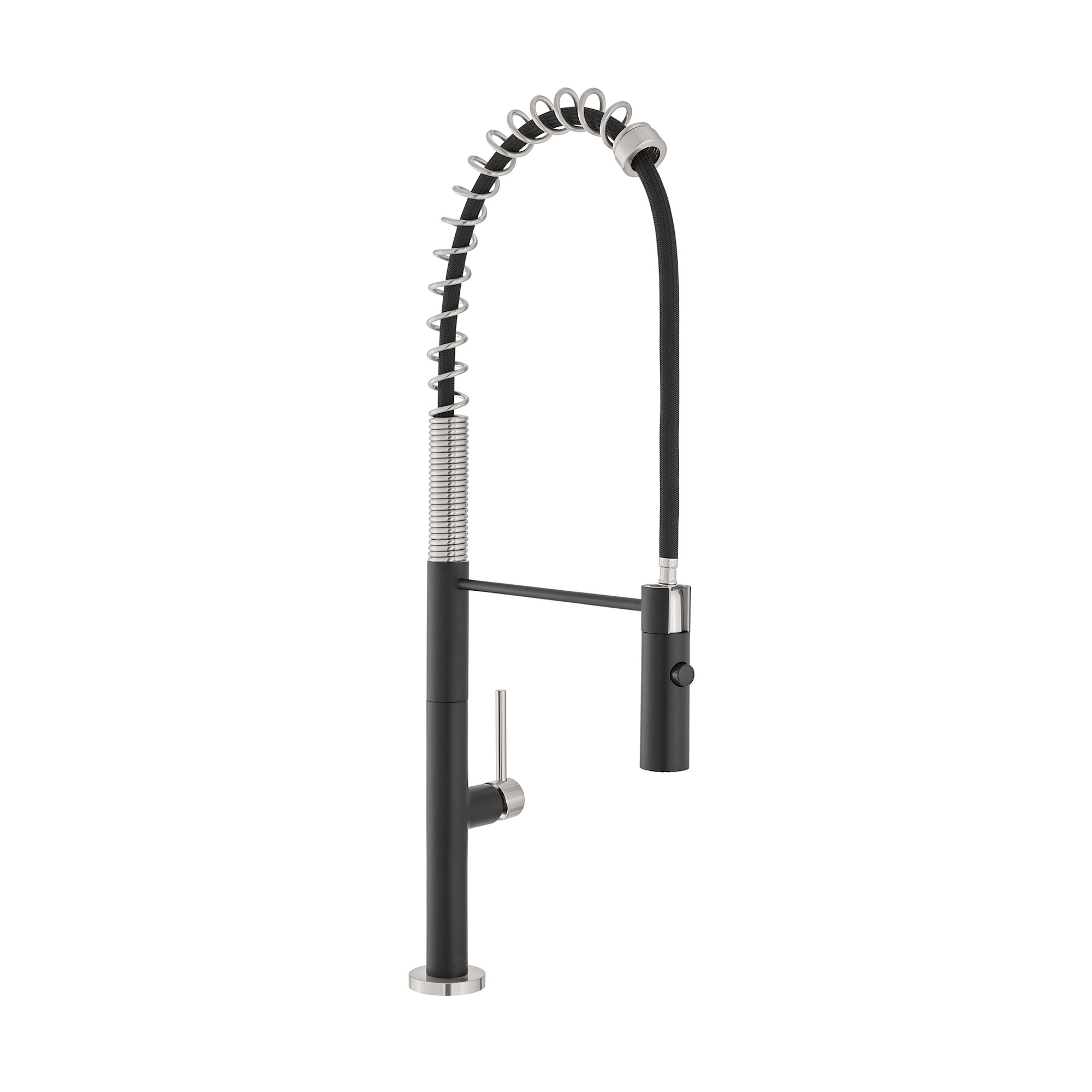 Photos - Tap Swiss Madison SM-KF77 Chalet 2.2 GPM Single Hole Pre-Rinse Pull Down Kitchen Faucet Brushed Nickel / Black Faucet Kitchen Si 