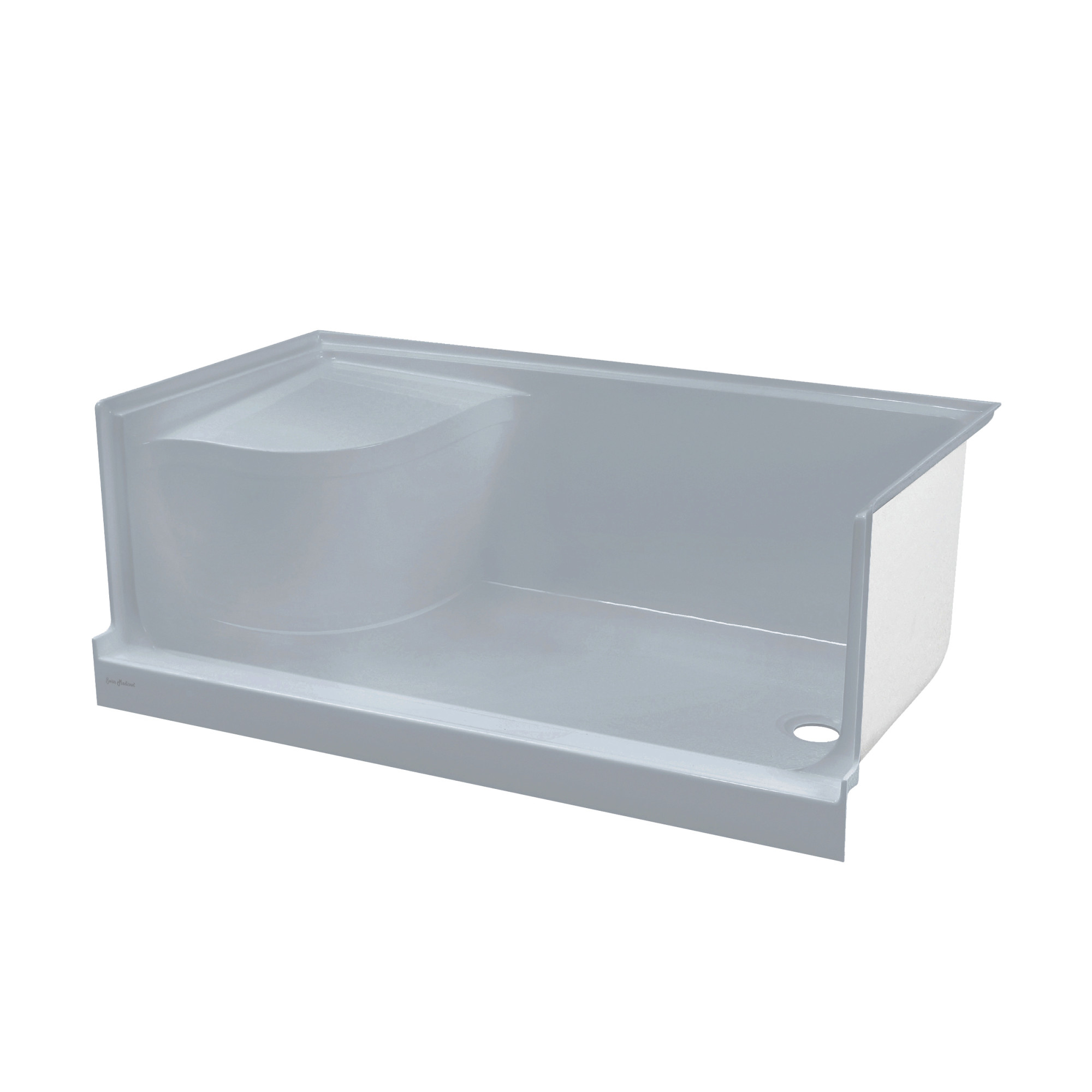 Photos - Shower Tray Swiss Madison SM-SB538 Aquatique 59-3/4" x 32" Rectangular Shower Base with Single Threshold and Right Drain Grey Shower Sta 