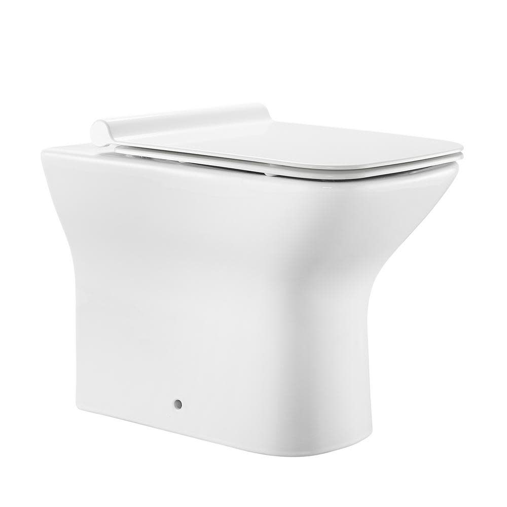 Photos - Toilet Swiss Madison SM-WT530 Carre Elongated 15-15/16" High Wall Mounted  Bowl Glossy White s and Bidets  Bowls 
