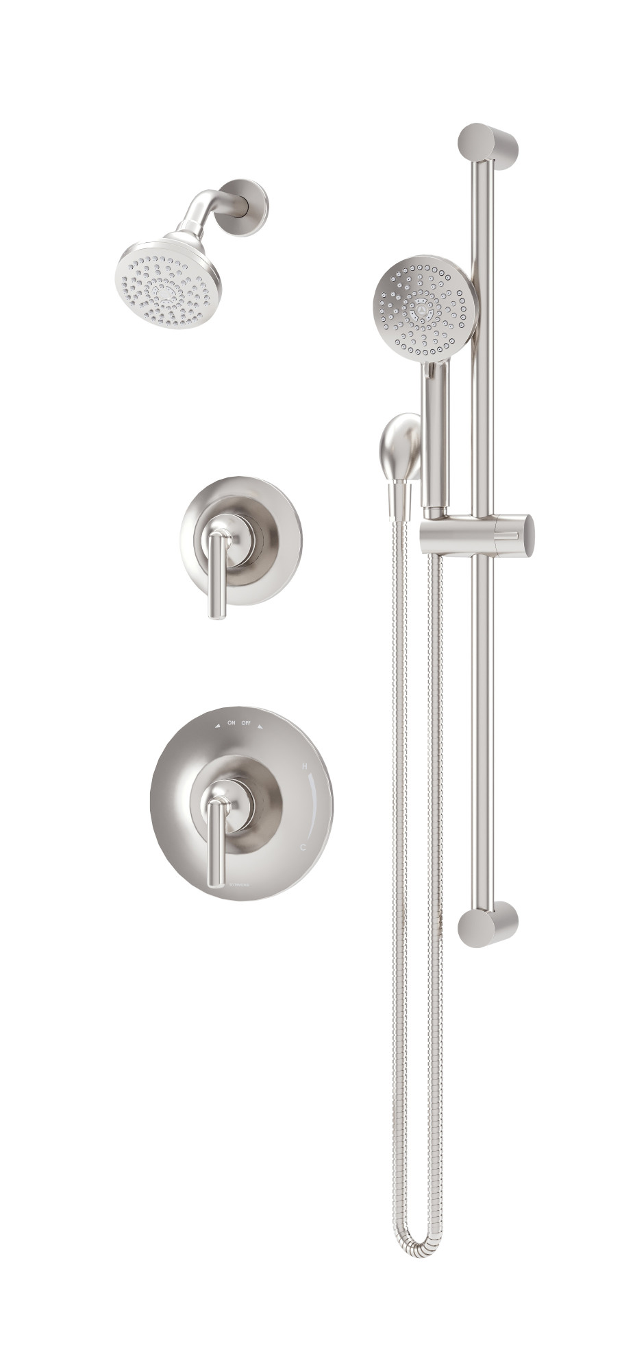 Symmons 599515TRM Birch Shower Only Trim Package with 1.5 GPM Single Function Shower Head and Hand Shower Satin Nickel Showers Shower Only Traditional