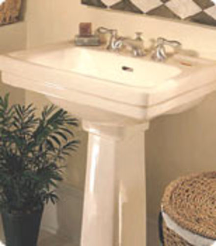 Photos - Bathroom Sink TOTO LPT532.8N Promenade 24" Pedestal  with 3 Faucet Holes Drilled and Overflow - Pedestal Included Cotton Sink 