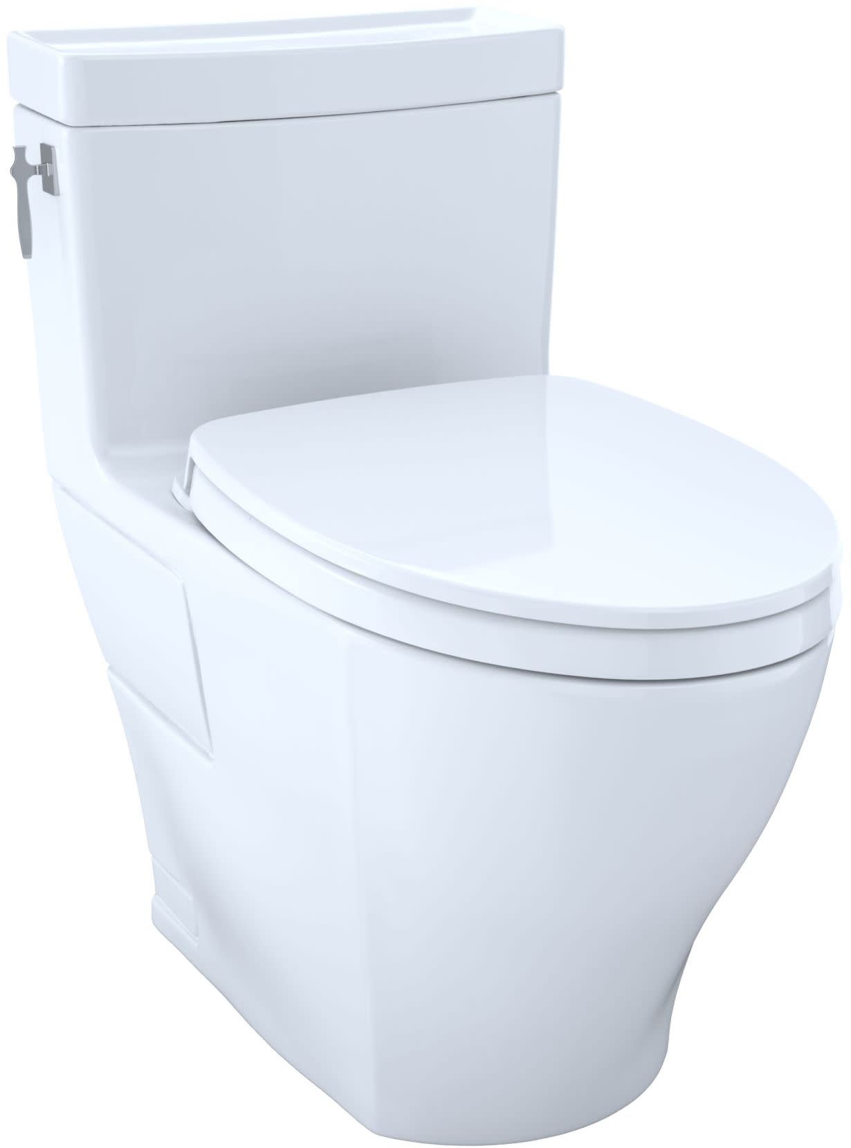 Photos - Toilet TOTO MS626124CEFG Aimes 1.28 GPF One-Piece Elongated  with CeFiONtect Ceramic Glaze and  Seat Cotton s and 