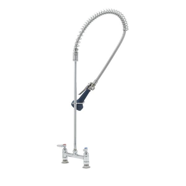 T and S Brass B-0123-08C Pre-Rinse 8" Deck Mounted Food Service Faucet Chrome Plated Faucet Food Service Pre-Rinse