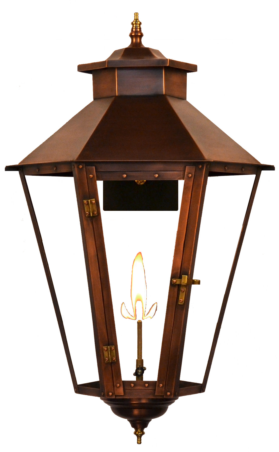 Photos - Floodlight / Street Light GAS The CopperSmith BS61G Bayou Street 20" Tall Copper Natural  Outdoor Wall Sconce Antique Copper Outdoor Lighting Wall Scon 