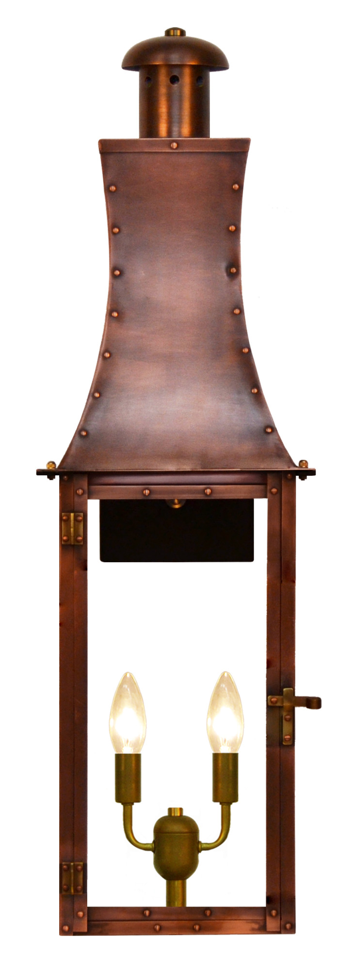 Photos - Floodlight / Street Light Churchill The CopperSmith CH30E  2 Light 28" Tall Copper Electric Outdoor Wall Sconce Antique Copper Outdoor Lighting Wall Sc 