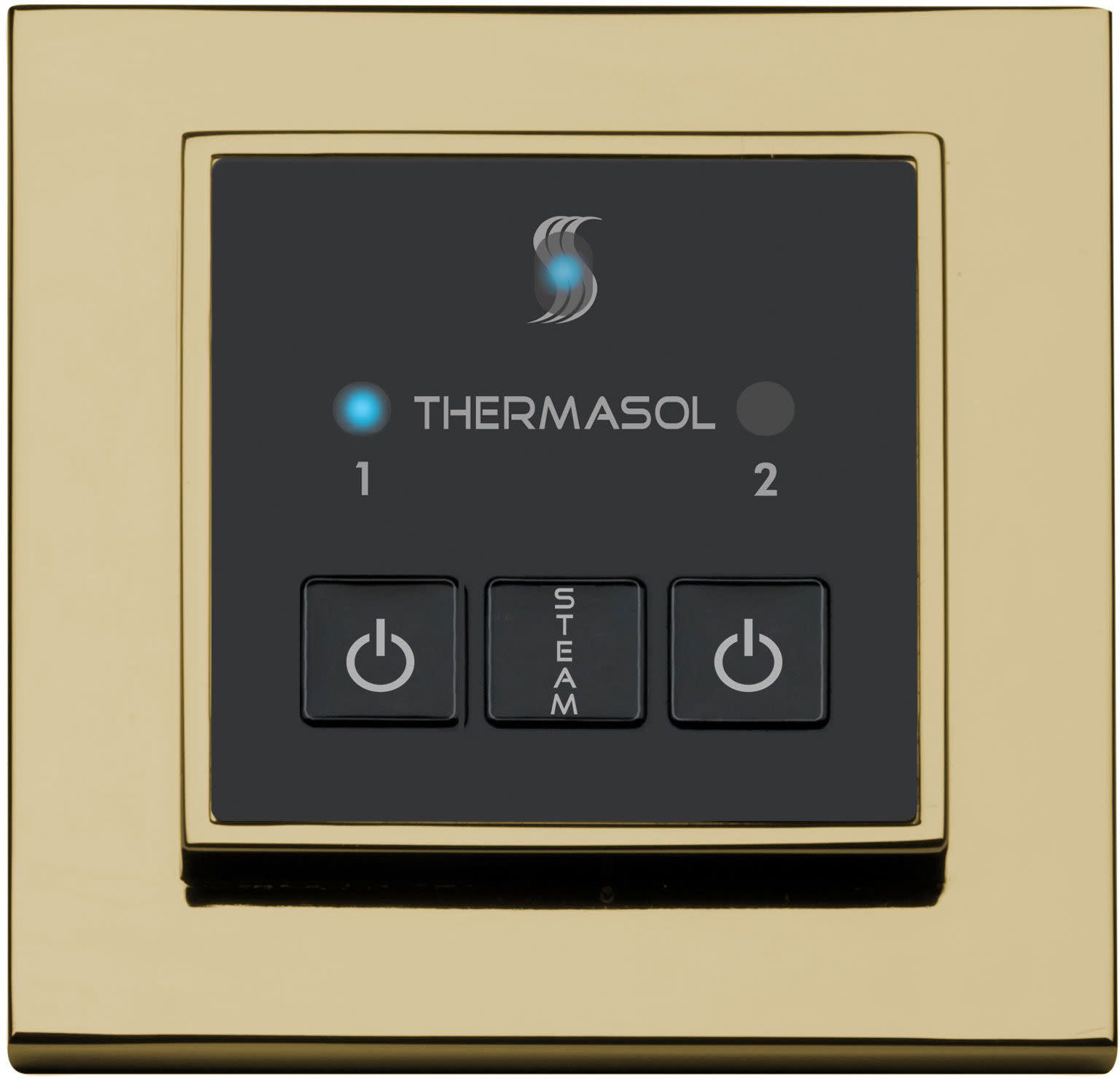 ThermaSol ESM Easy Start Programmable Steam Shower Controller Polished Brass Steam Showers Steam Shower Components Control Units