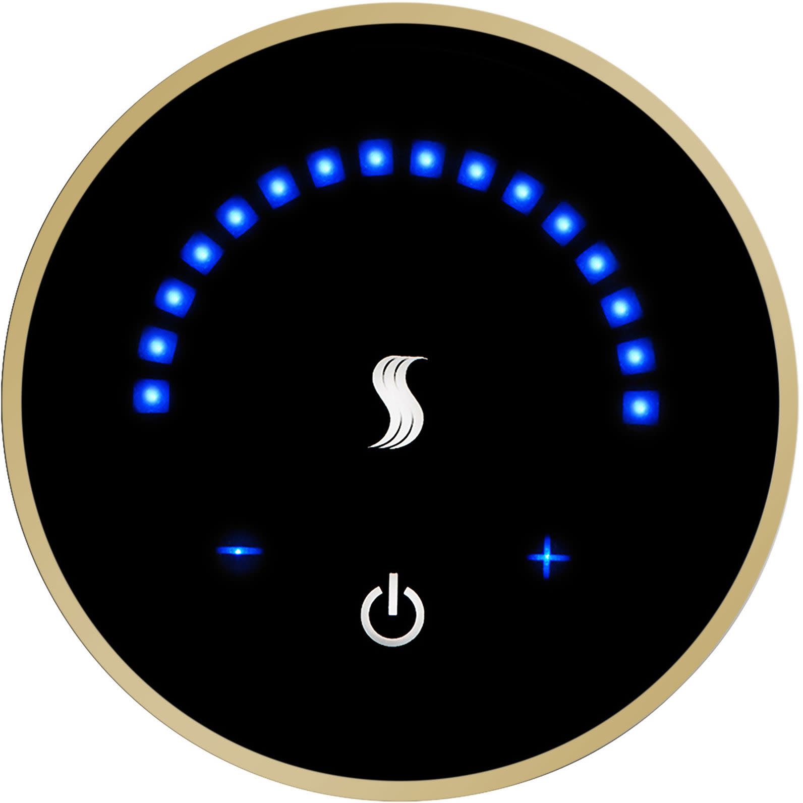 ThermaSol MTC MicroTouch Round Steam Shower Controller Polished Brass Steam Showers Steam Shower Components Control Units