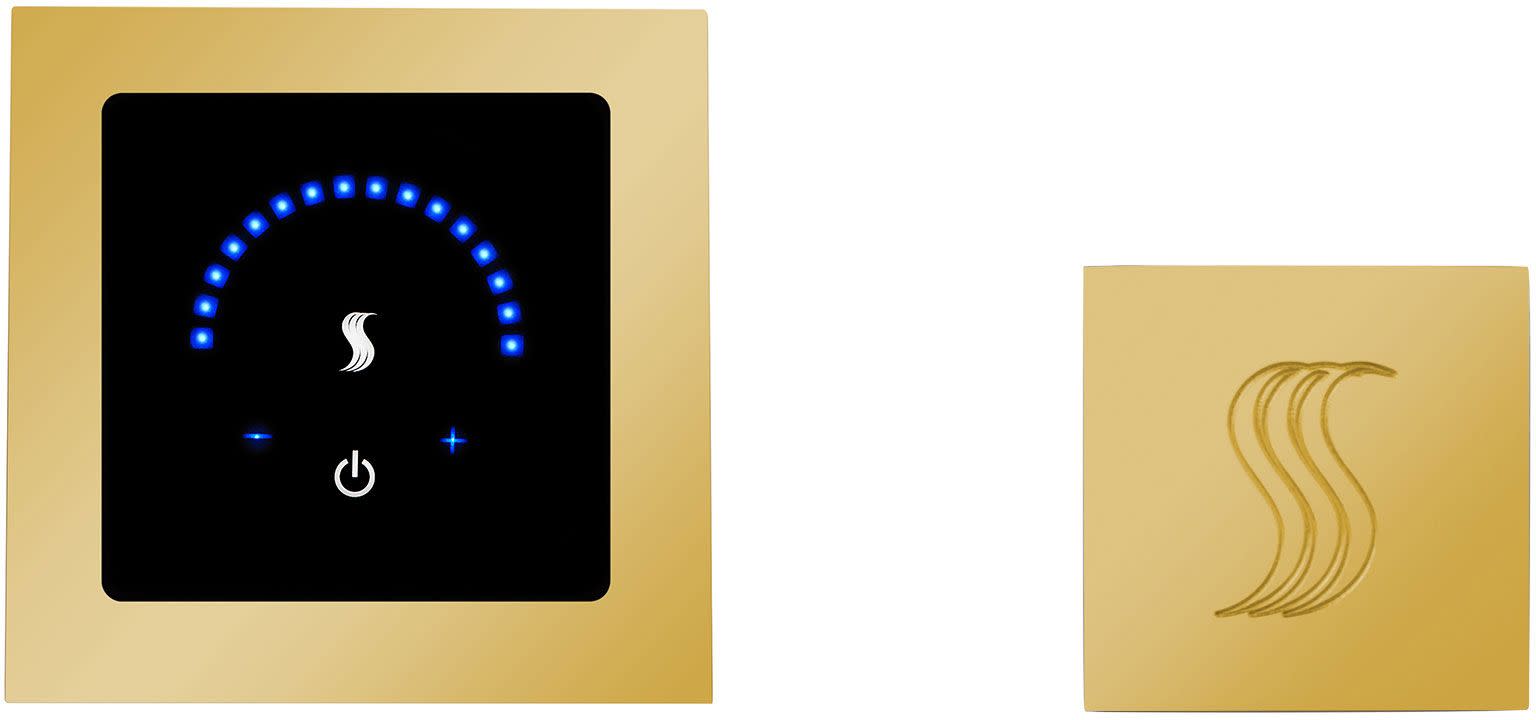ThermaSol MTMR-SVSQ MicroTouch Steam Shower Kit - Includes Control Panel and Steam Head Polished Gold Steam Showers Steam Shower Kits