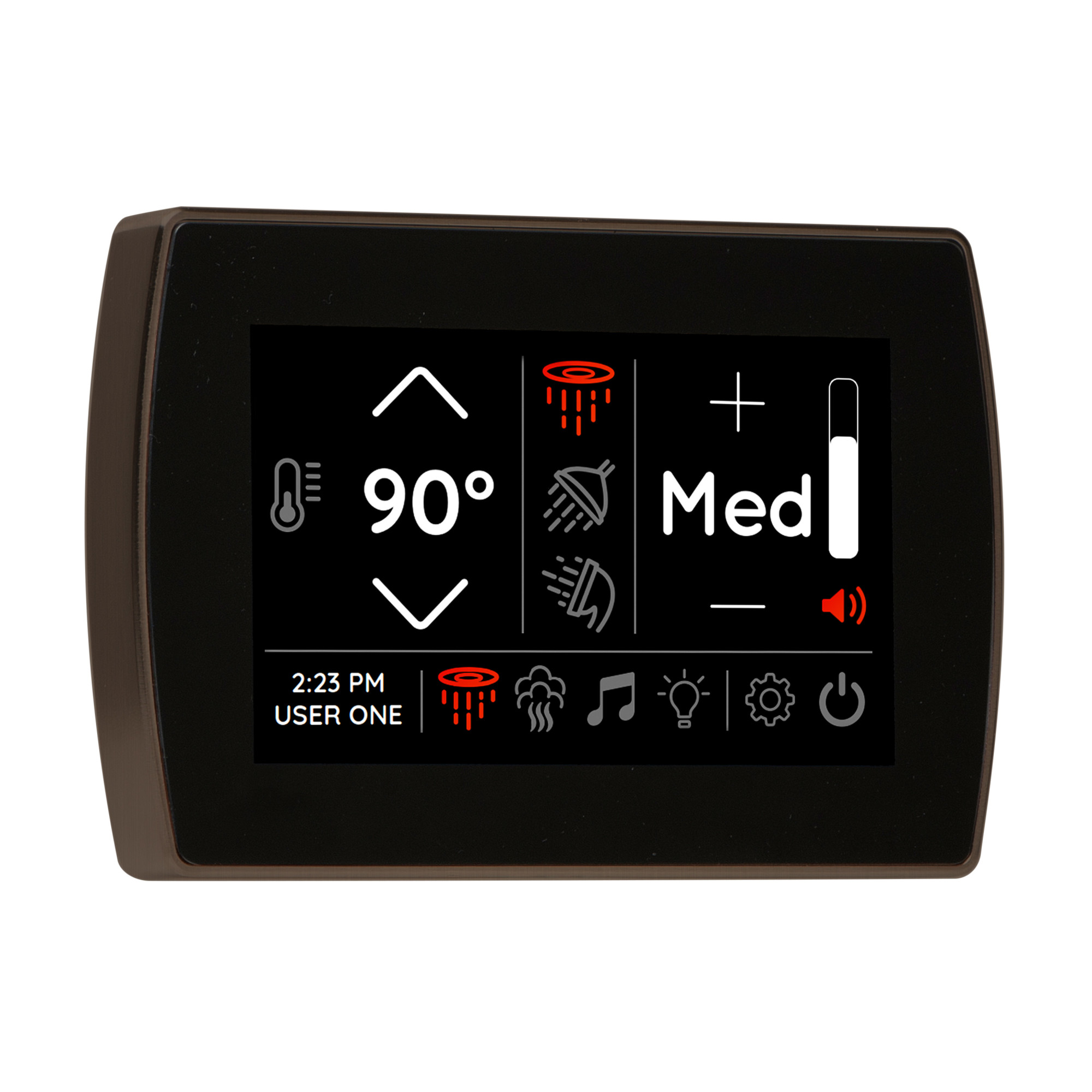 ThermaSol STCM SignaTouch LCD Steam Shower Controller with Light Sound Steam and Water Control Oil Rubbed Bronze Steam Showers Steam Shower