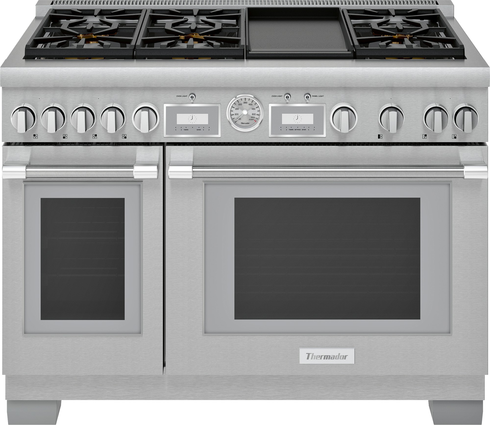 Photos - Cooker Thermador PRG486WDG Pro Grand® 48 Inch Wide 5.7 Cu. Ft. Slide In Gas Range with 6 Burners and Griddle Stainless Steel Cookin 