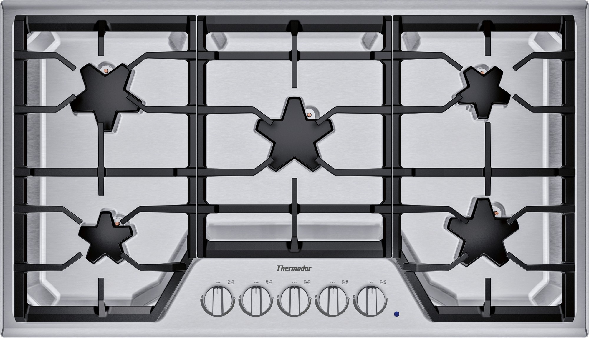 Photos - Hob Thermador SGS365T Masterpiece® 36 Inch Wide 5 Burner Gas Cooktop with Star® Burners Stainless Steel Cooking Appliances Cookt 