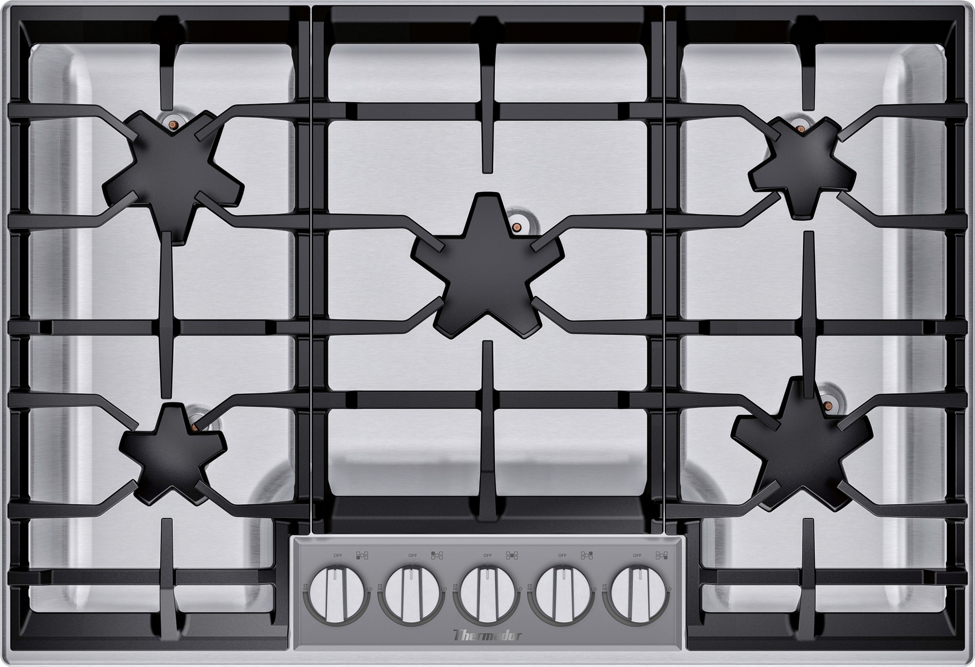 Photos - Hob Thermador SGSP305T Masterpiece® 30 Inch Wide 5 Burner Gas Cooktop with Pedestal Star® Burners Stainless Steel Cooking Applia 