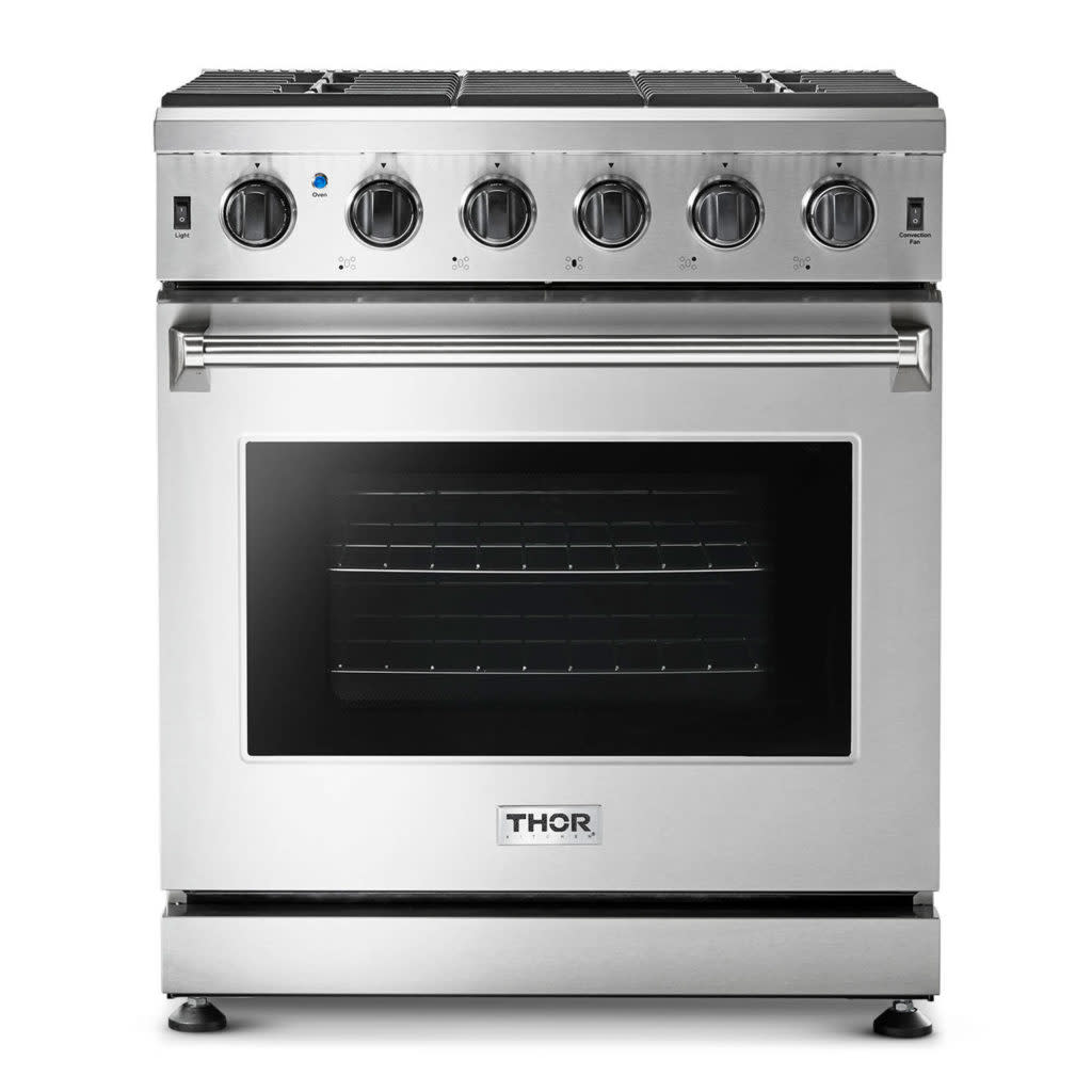 Photos - Cooker Thor Kitchen LRG3001ULP Liquid Propane 30 Inch Wide 4.5 Cu. Ft. Capacity Freestanding Gas Range with 9000 BTU Oval Burner St