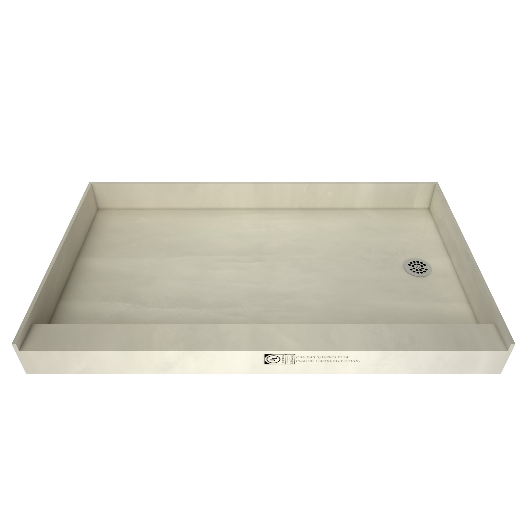 Photos - Other for Repair Red-i Tile Redi 3260RSPVC Redi Base 32" x 60" Rectangular Shower Base with Single Threshold and Right Drain Polished Chrome Tile I 