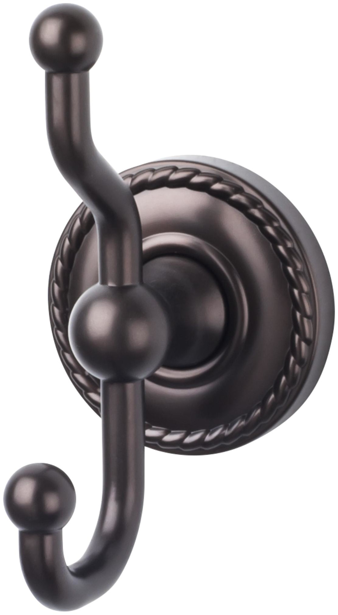 Photos - Towel Holder ROBE Top Knobs ED2F Edwardian Bath Double  Hook Oil Rubbed Bronze Bathroom Hardware and Accessories Bathroom Hardware  Ho 