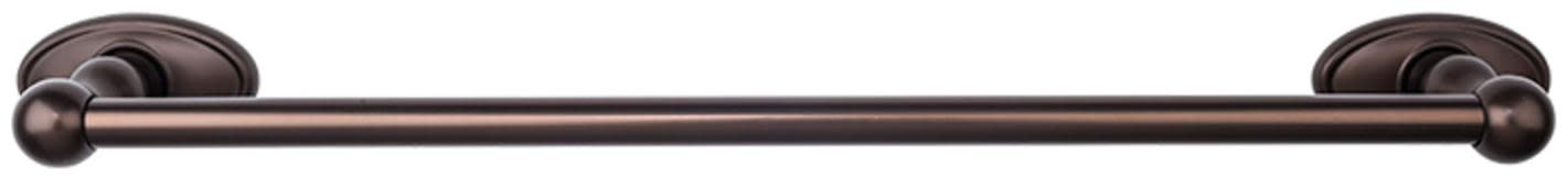 Top Knobs ED8C Edwardian Bath 24 Inch Single Towel Bar Oval Backplate Oil Rubbed Bronze Bathroom Hardware and Accessories Bathroom Hardware Towel Bars