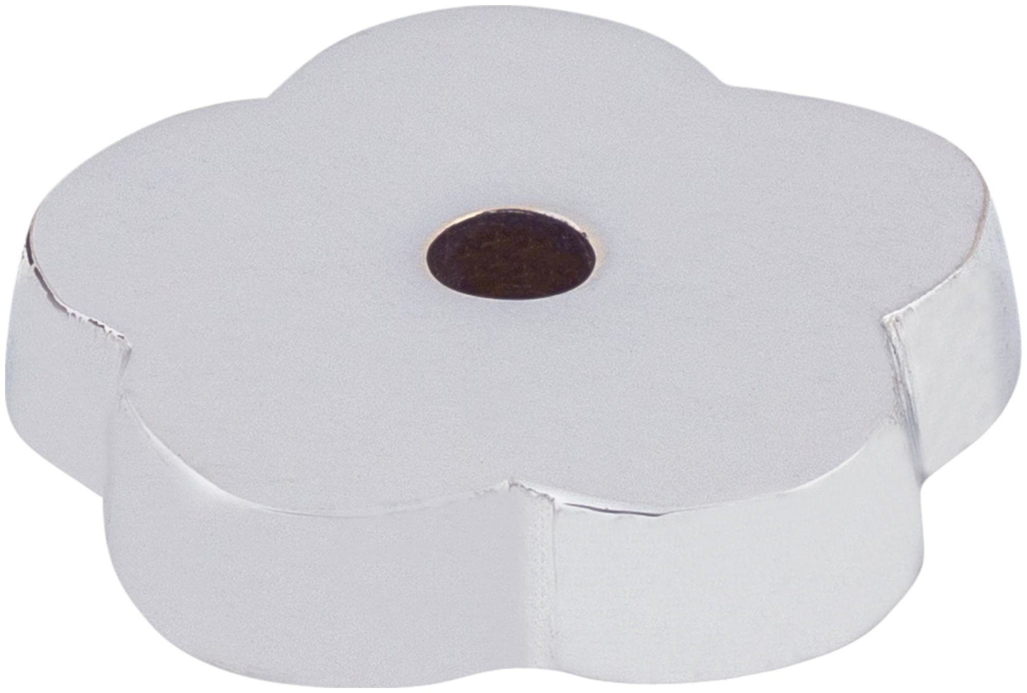 Photos - Furniture Hardware Inch Top Knobs M2006 Flower 1  Knob Backplate from the Aspen II Series Polished Chrome Cabinet Hardware Cabinet Hardware Back 