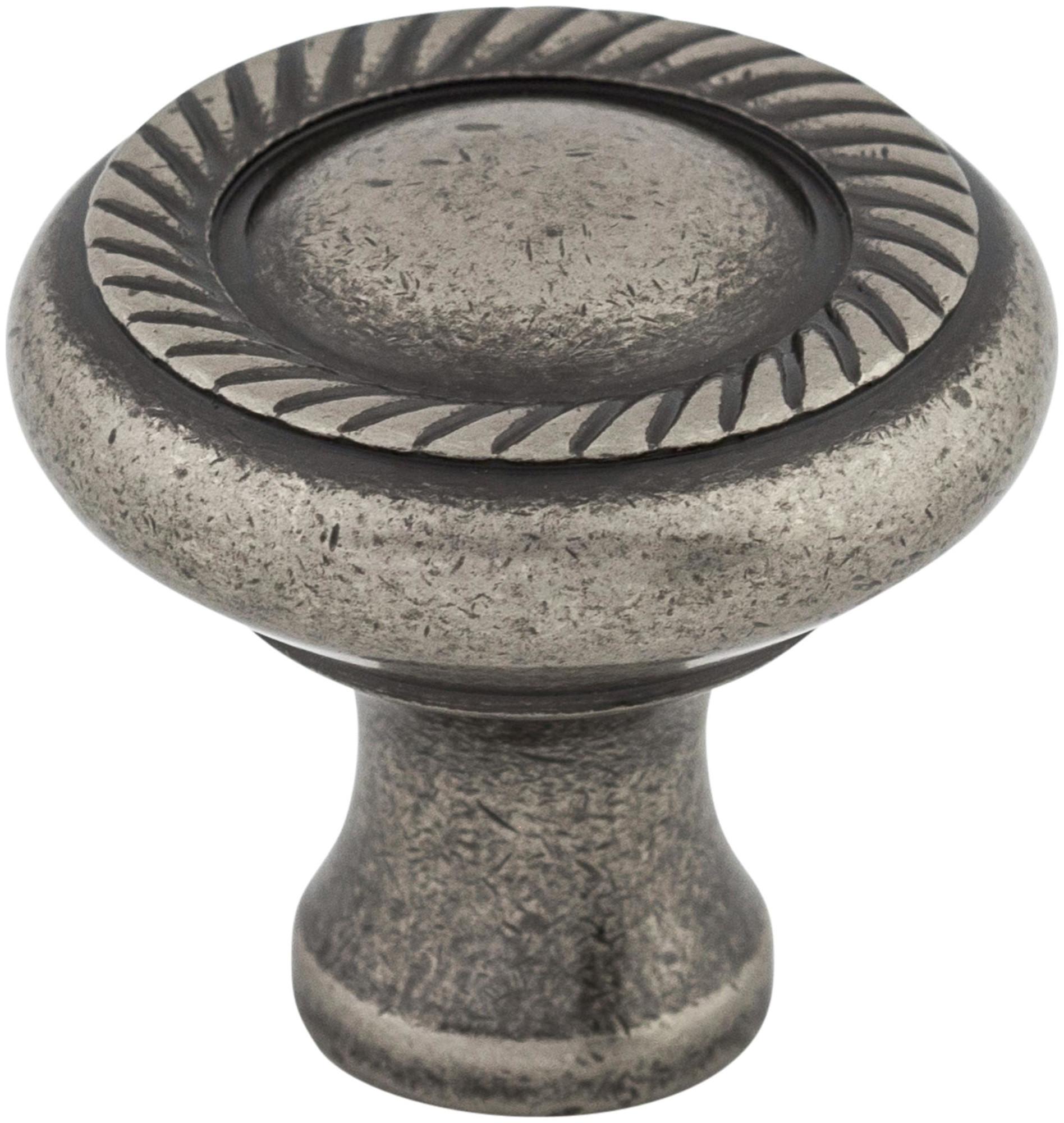Photos - Furniture Hardware Swirl Top Knobs M329  Cut 1-1/4 Inch Mushroom Cabinet Knob from the Somerset II Collection Pewter Antique Cabinet Hardware Kn 