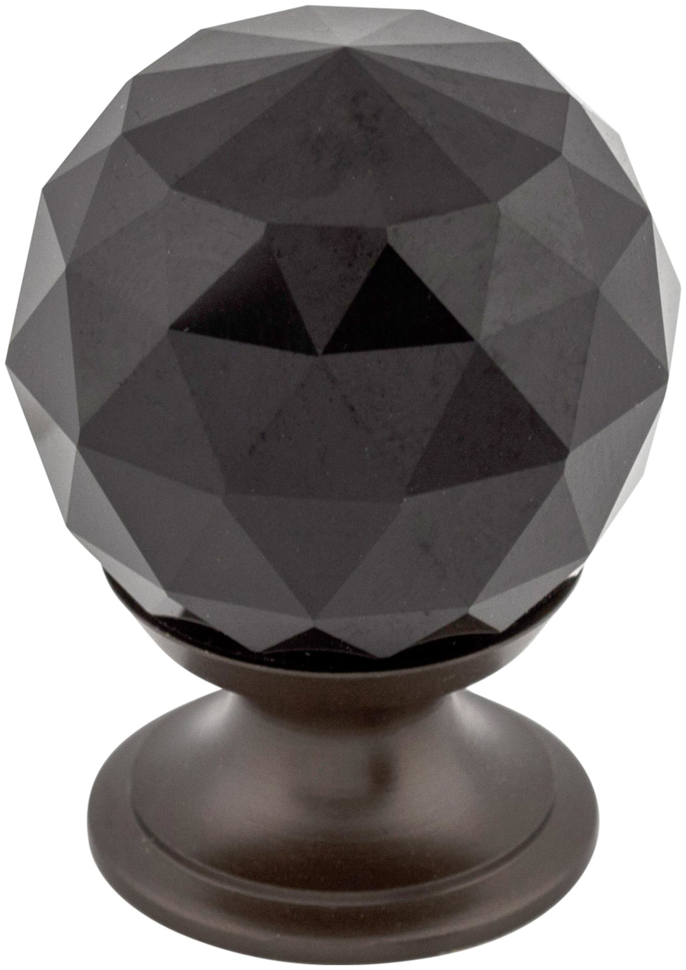 Photos - Furniture Hardware Top Knobs TK115 Black 1-1/8 Inch Round Cabinet Knob from the Crystal Collection Oil Rubbed Bronze Cabinet Hardware Knobs Rou