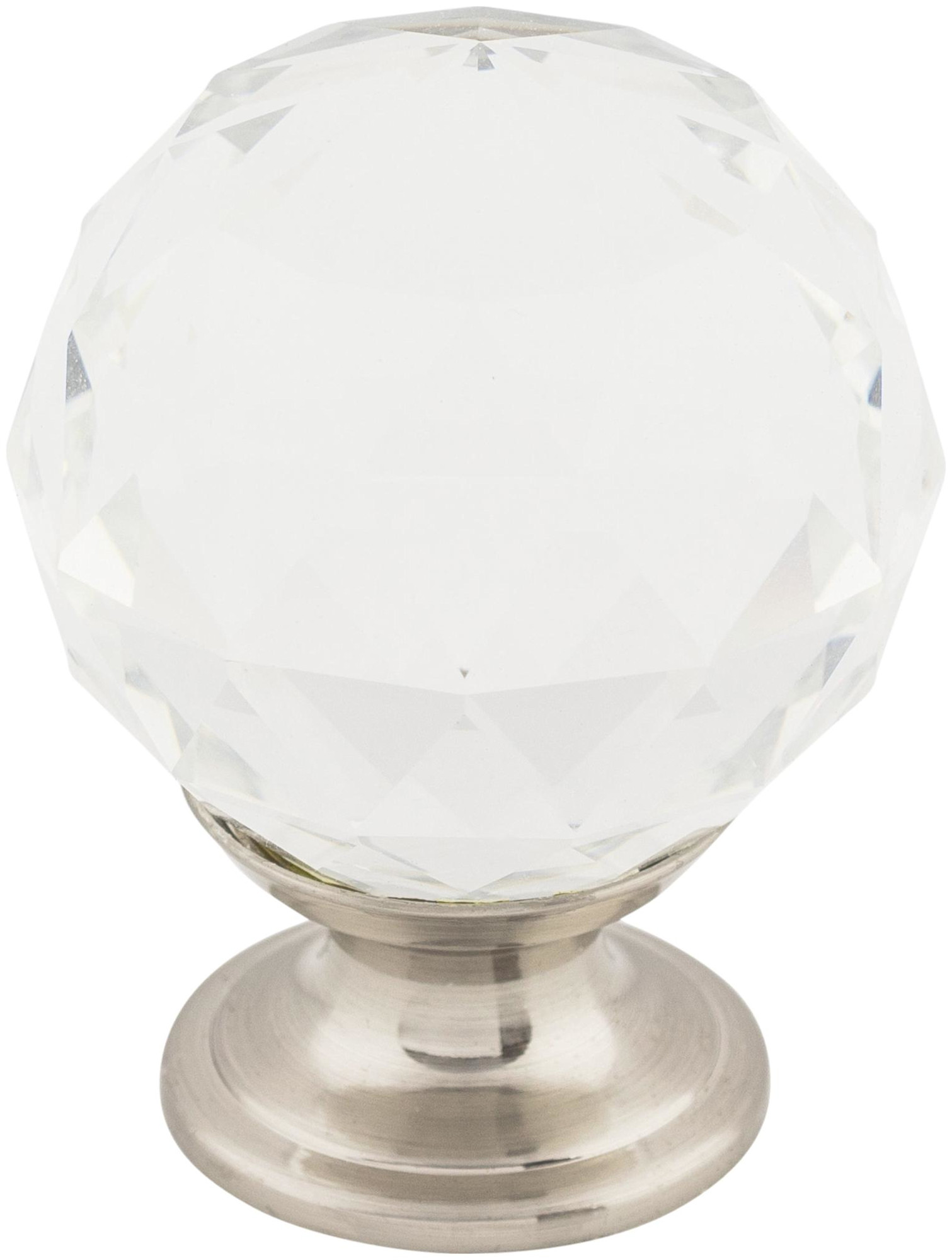 Photos - Furniture Hardware Clear Top Knobs TK126  1-3/8 Inch Round Cabinet Knob from the Crystal Collection Brushed Satin Nickel Cabinet Hardware Knobs 