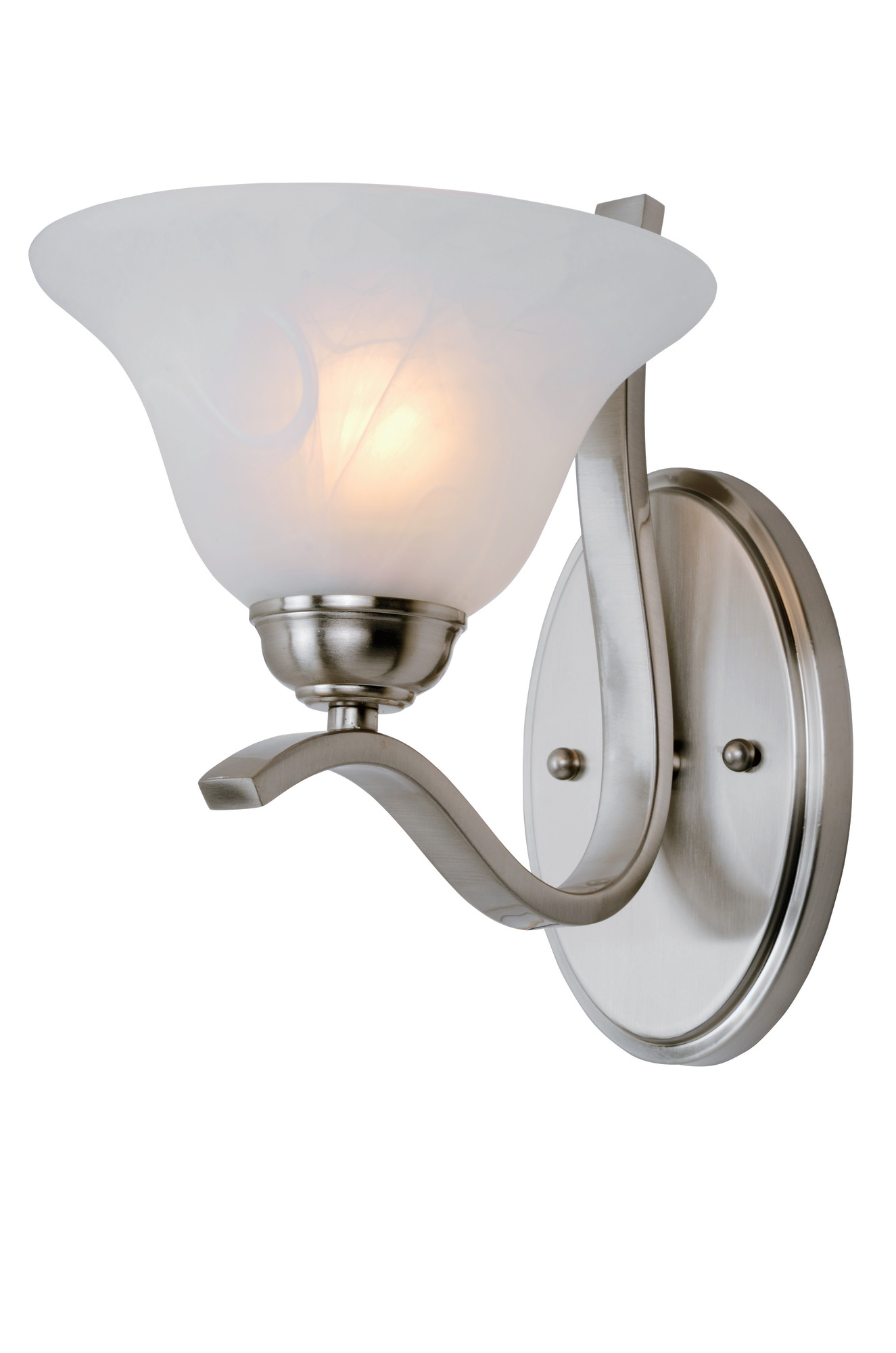 Photos - Chandelier / Lamp Trans Globe Lighting 2825 Single Light Up Lighting Wall Sconce Brushed Nickel Indoor Lighting Wall Sconces Up Lighting 2825 